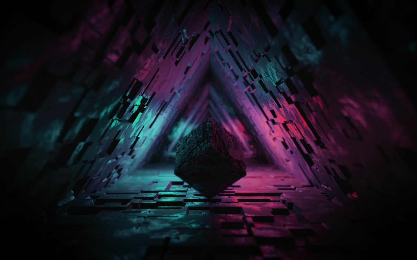 3D Triangle Cube Wallpapers