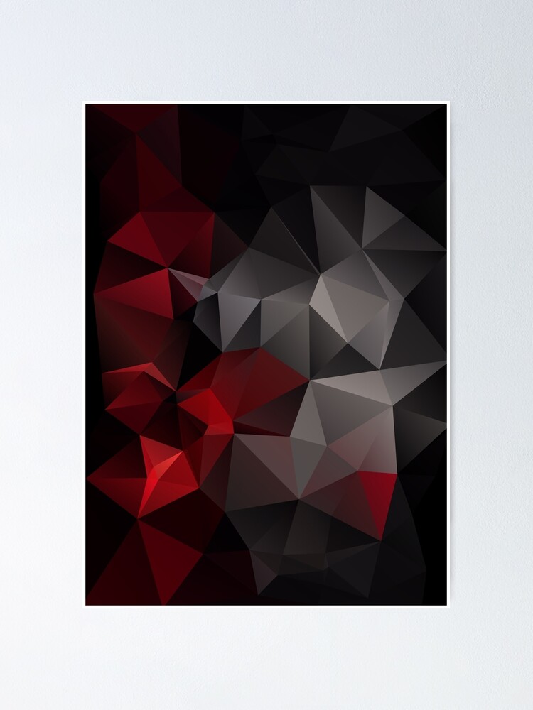 Red And Black Polygon Wallpapers