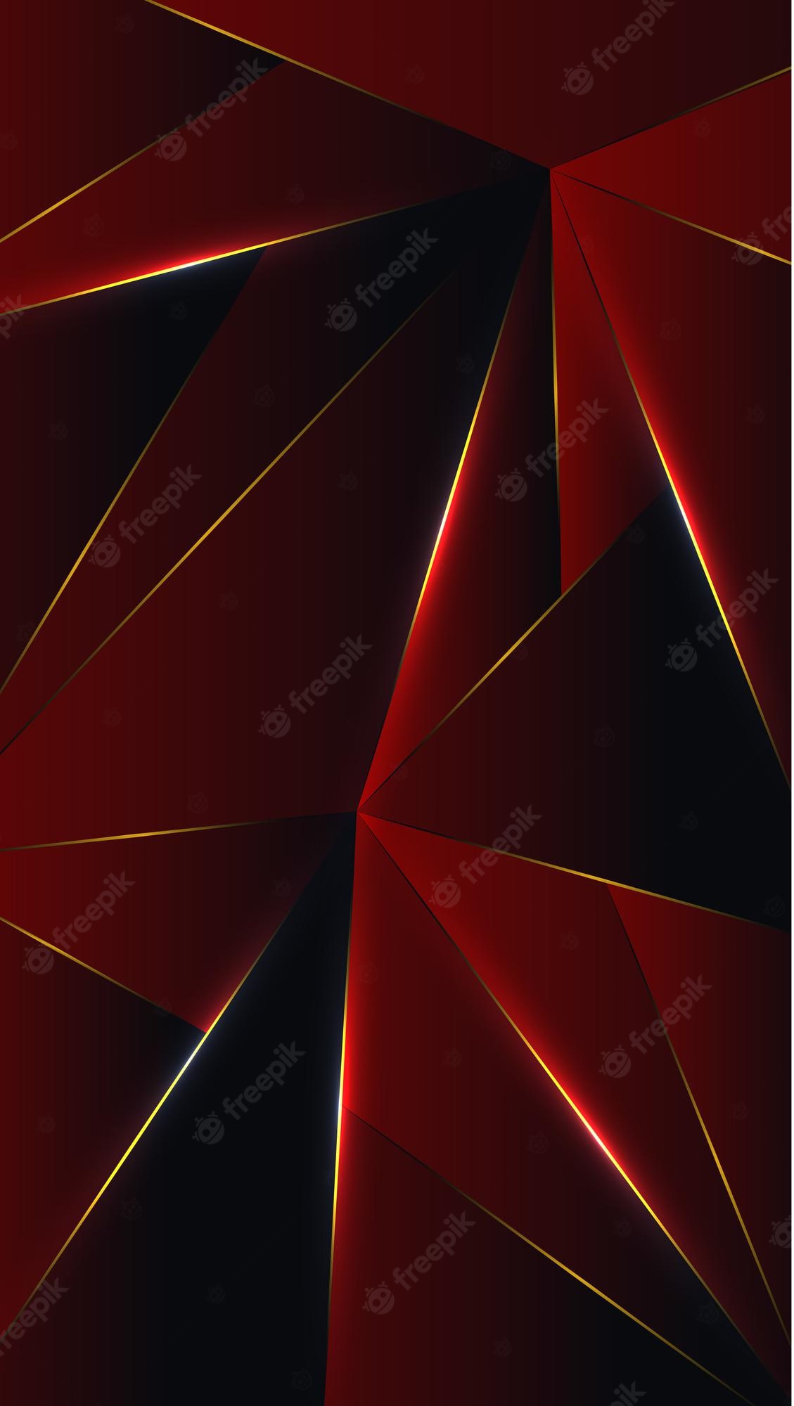 Red And Black Polygon Wallpapers