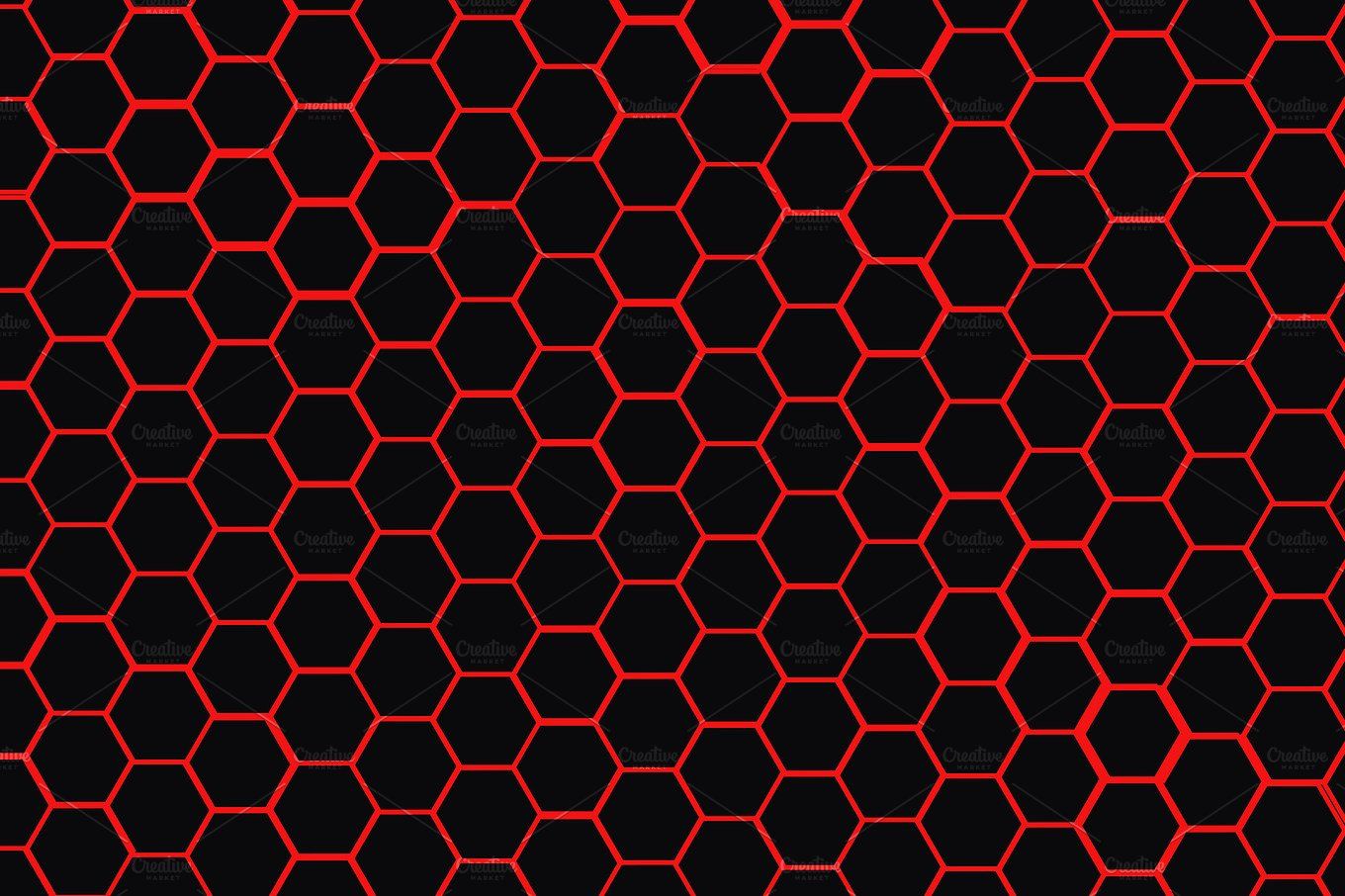 Red And Black Polygon Wallpapers