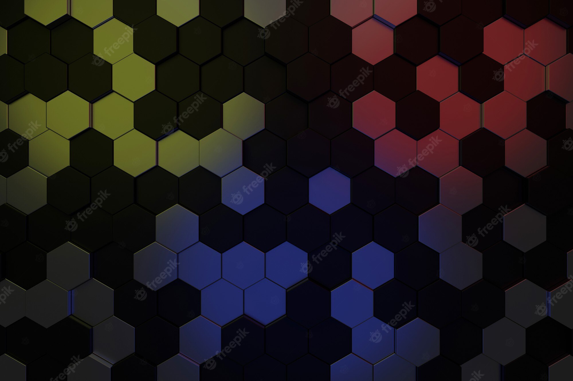 Hexagon Abstract 3D Digital Render Wallpapers