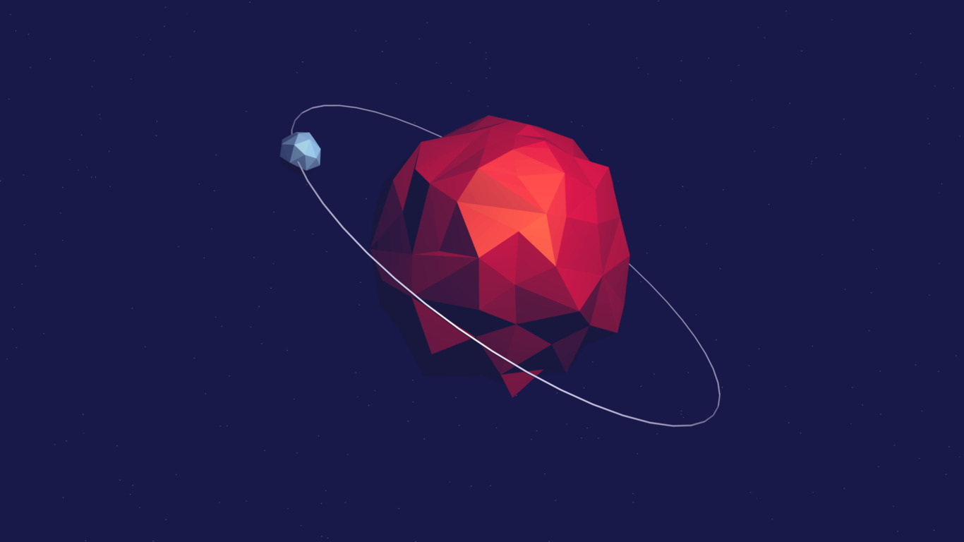 Low Poly Moon Space Wallpapers