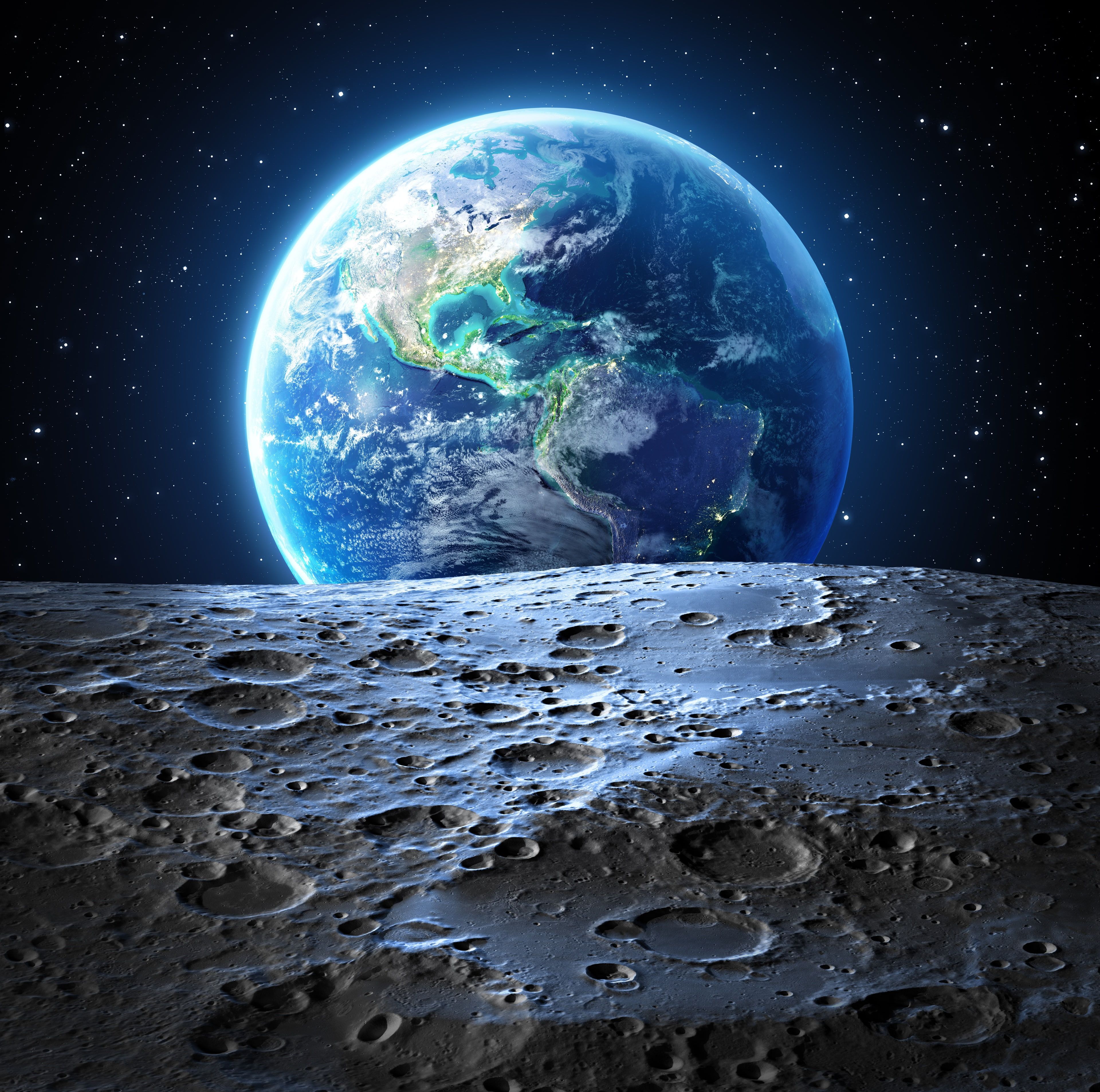 Low Poly Moon Space Wallpapers