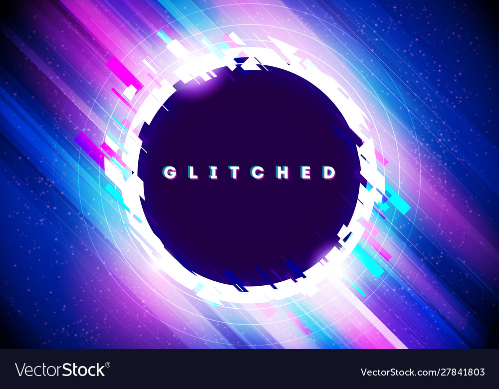 Artistic Neon Red Ring Glitch Wallpapers