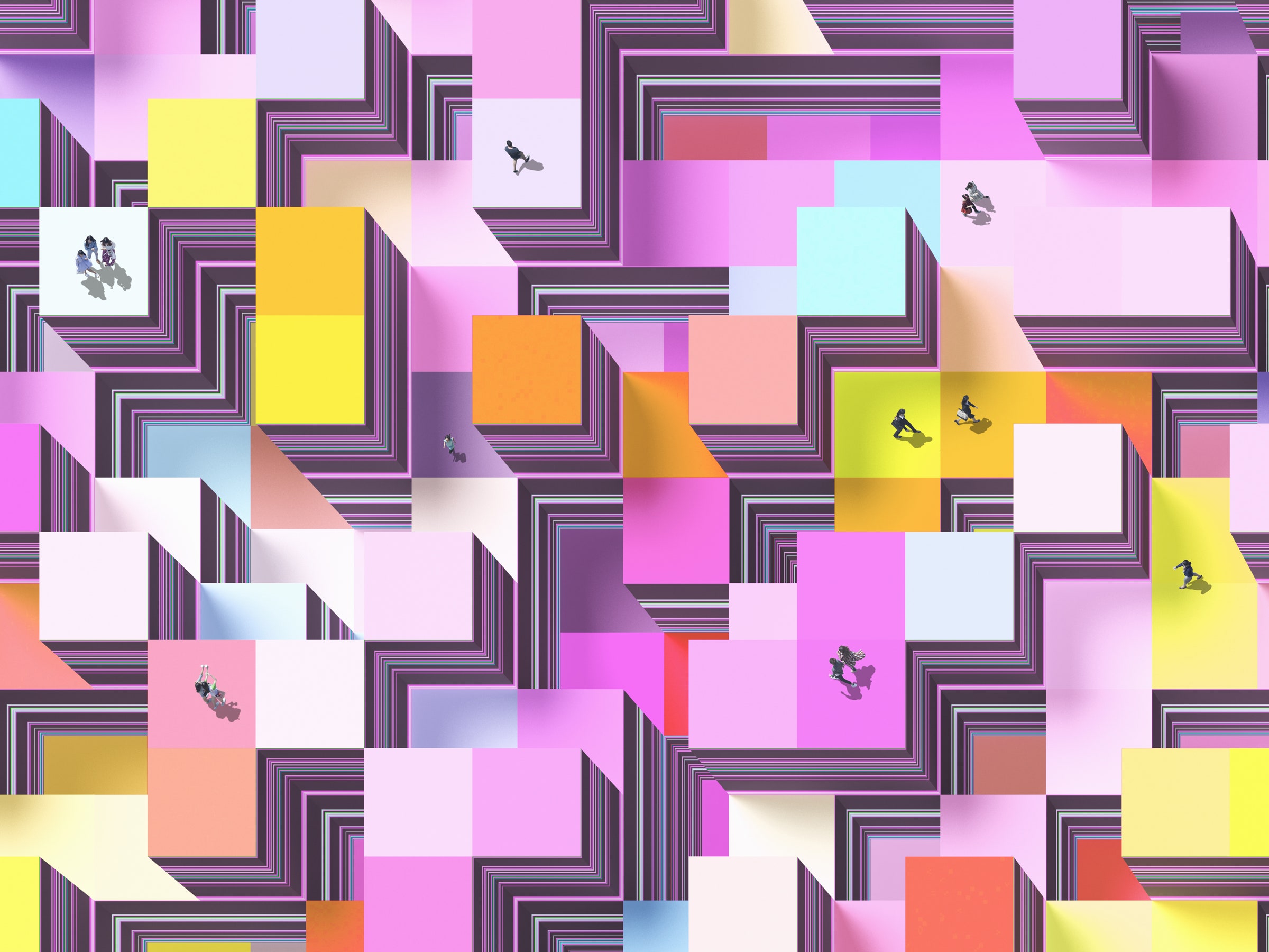 Blocks And Minds Abstract Wallpapers