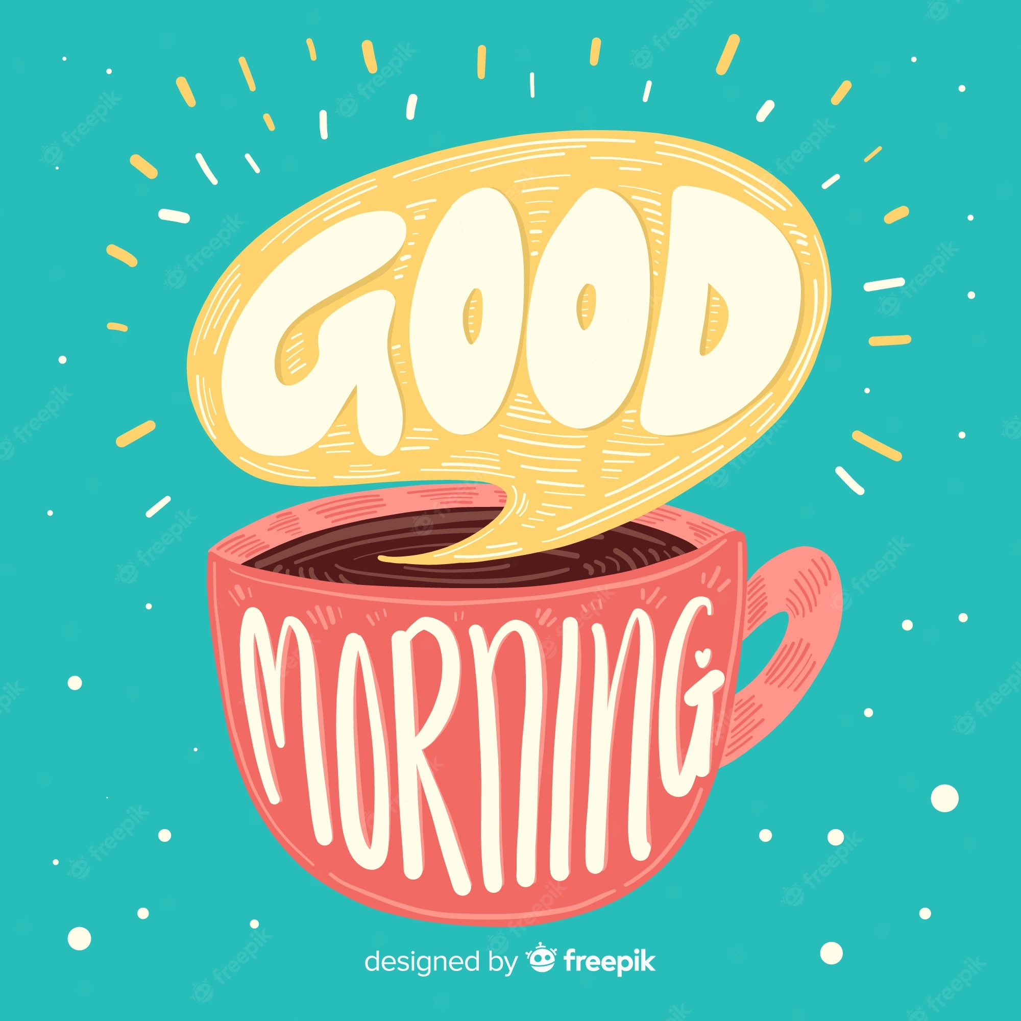 Good Morning Tea Coffee Abstract Illustration Wallpapers