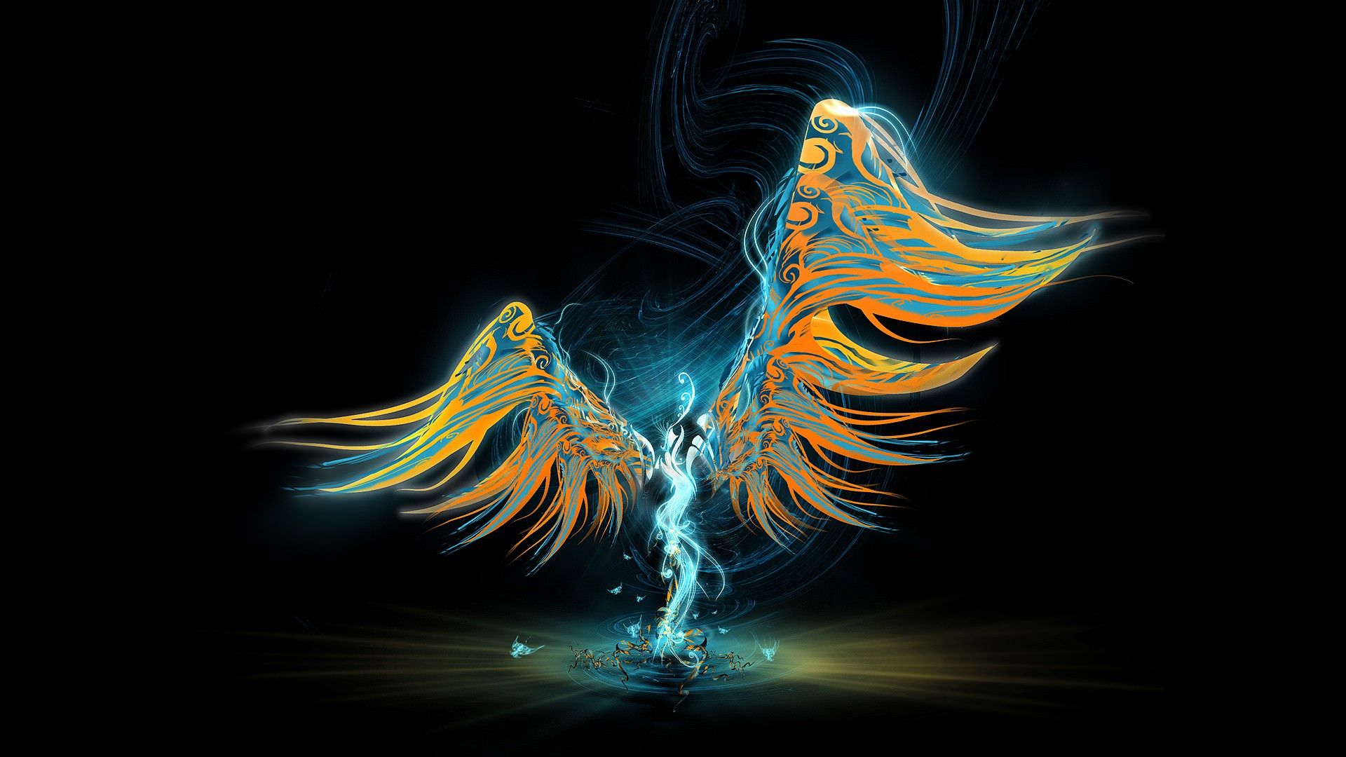 Abstract Colors Flashy Bird Wallpapers