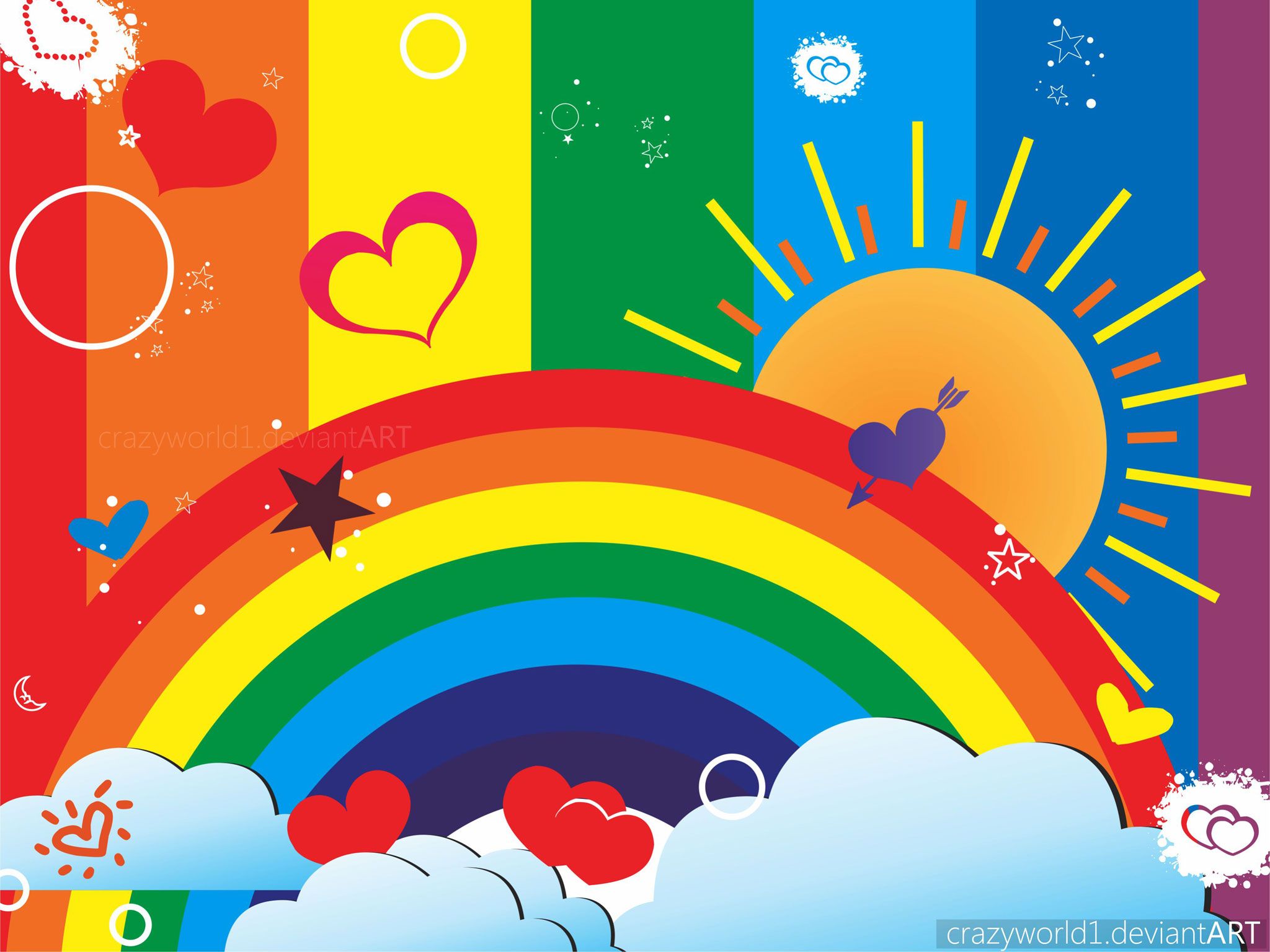 Sunlight Circle Light Color Rays Rainbow Wallpapers