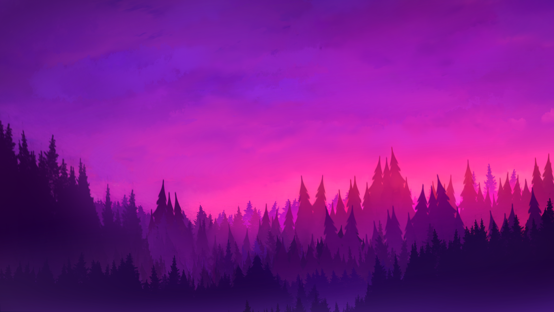 Forest Purple Gradient Wallpapers