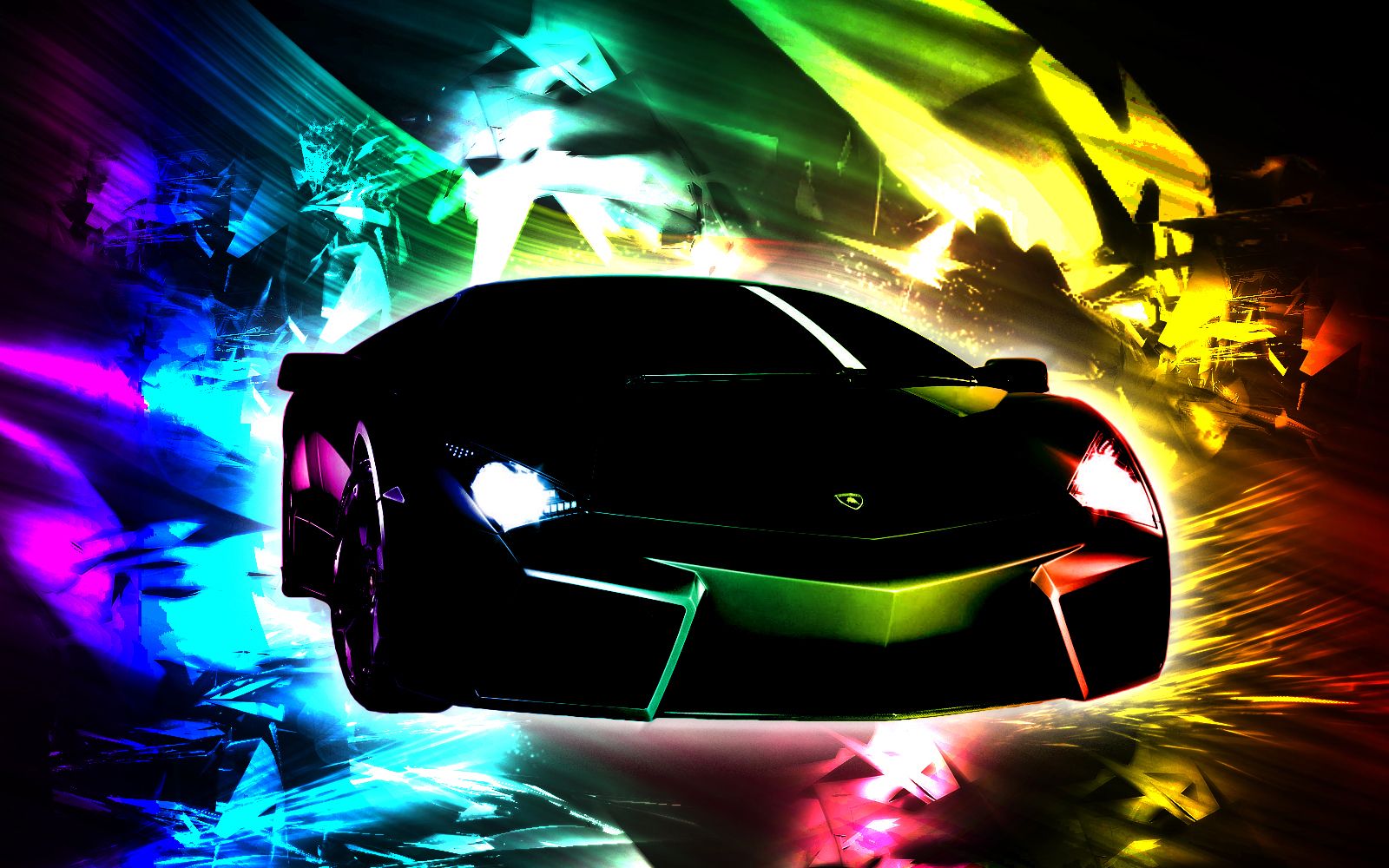 Flame Rainbow Car Wallpapers