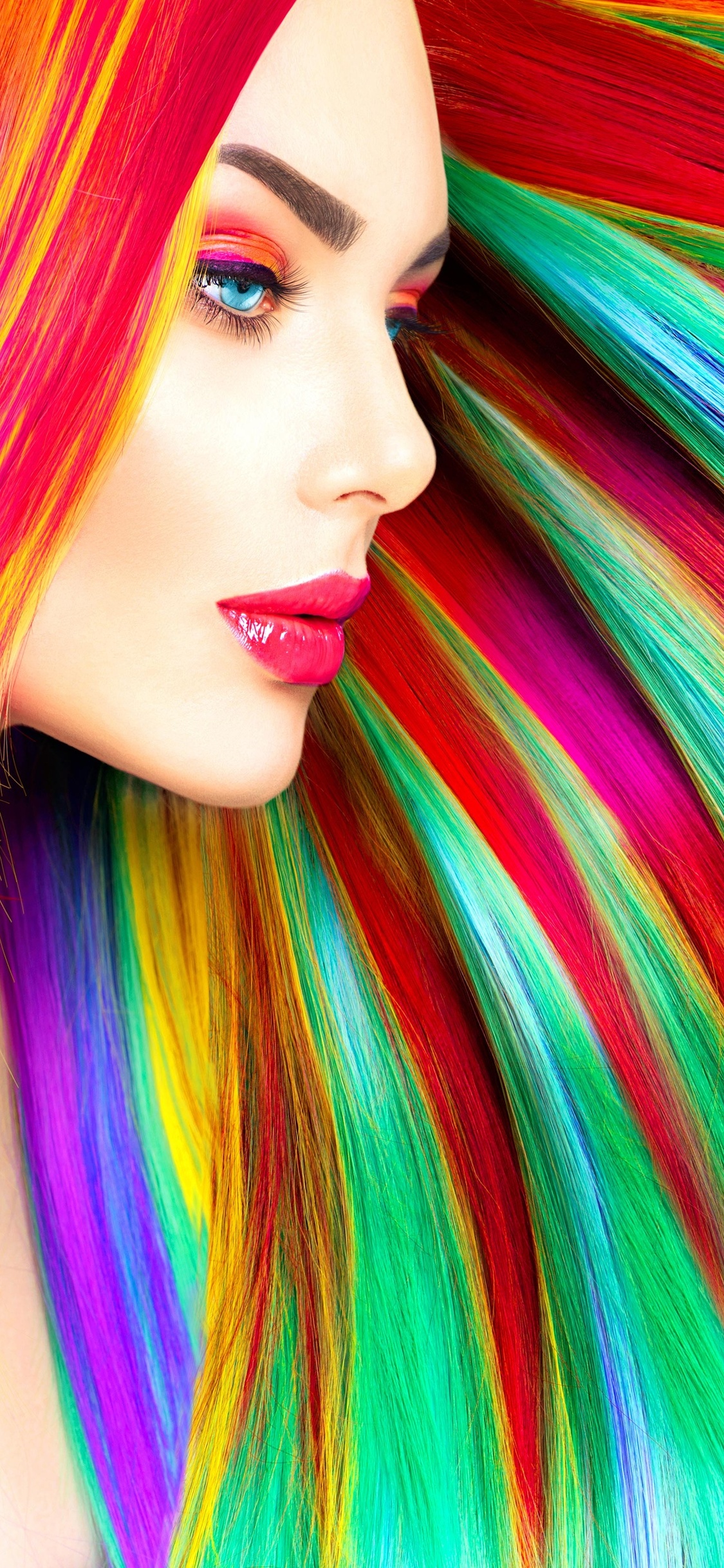 Rainbow Colorful Girl Hairs Wallpapers