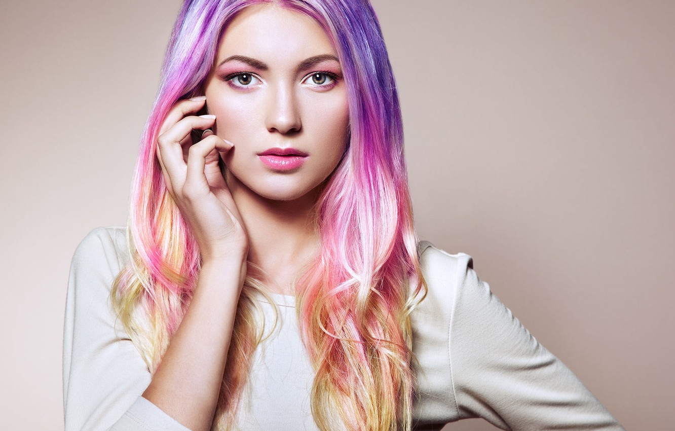 Rainbow Colorful Girl Hairs Wallpapers