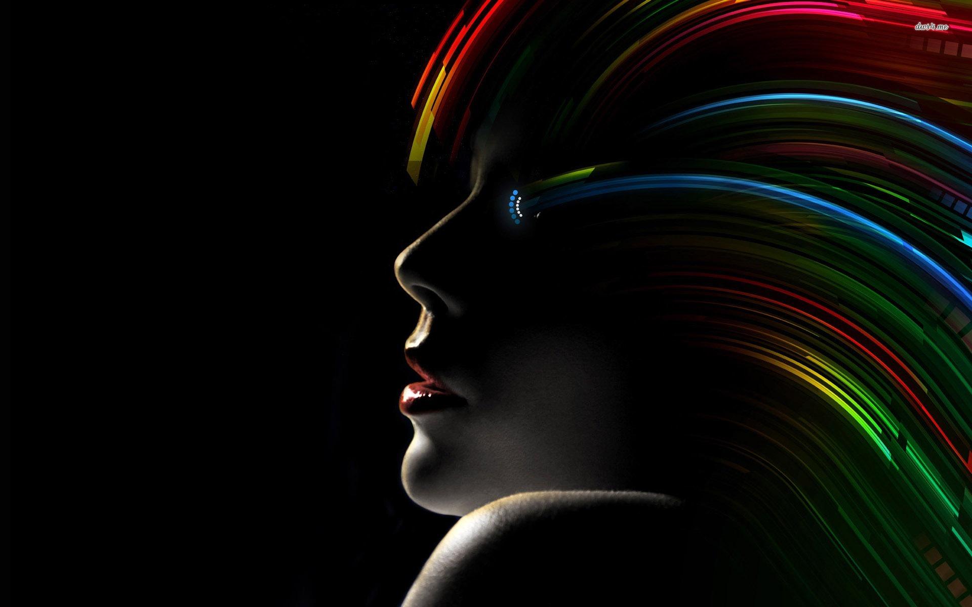 Rainbow Colorful Girl Hairs Wallpapers