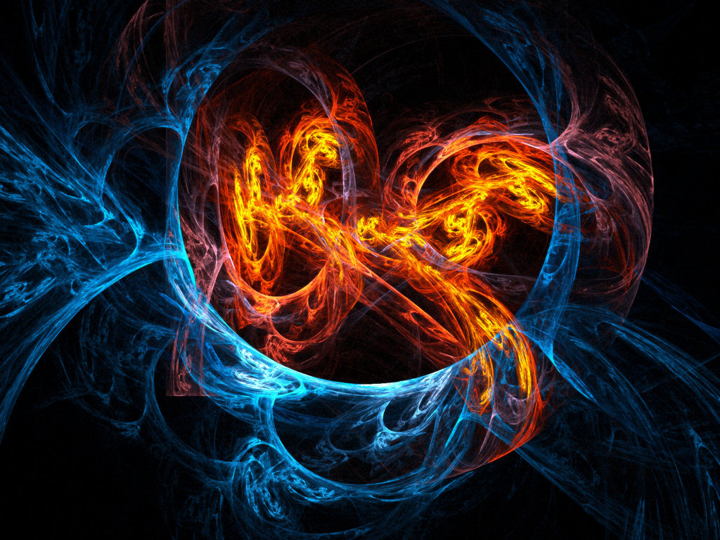Abstract Fire And Ice Wallpapers