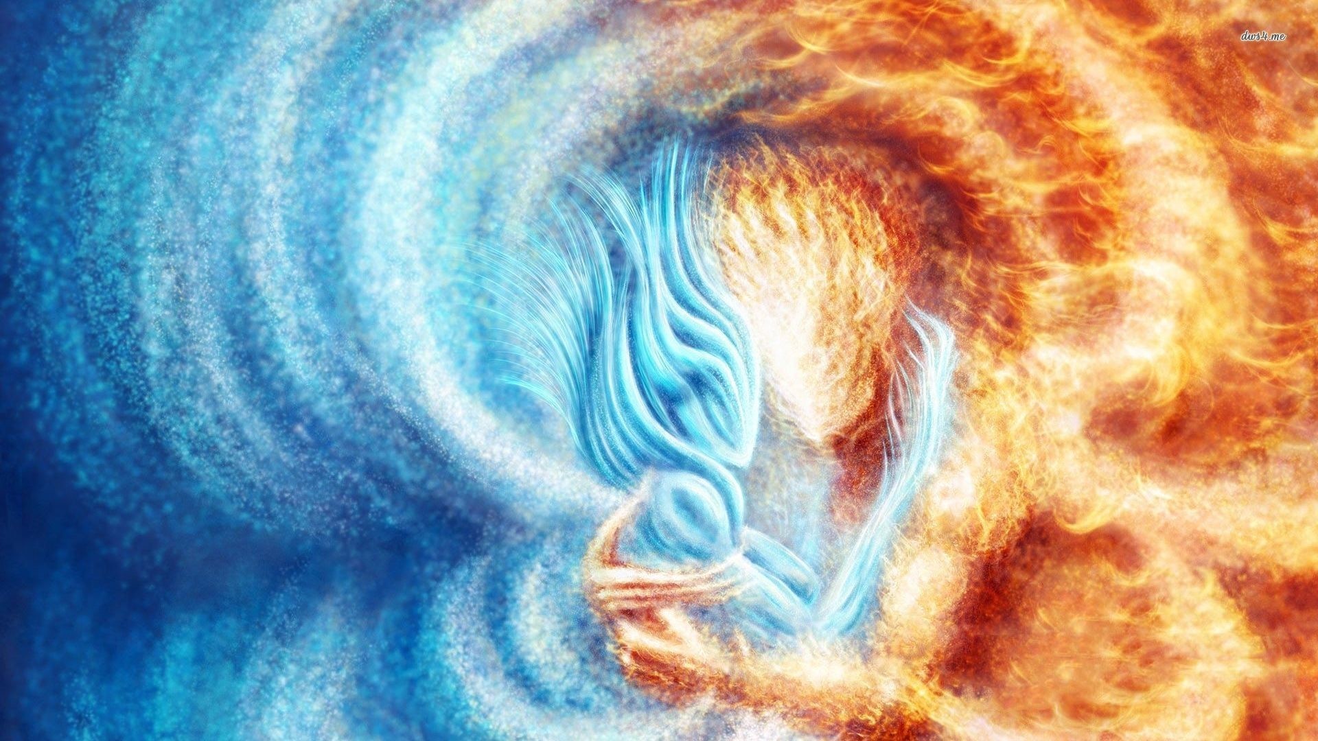 Abstract Fire And Ice Wallpapers