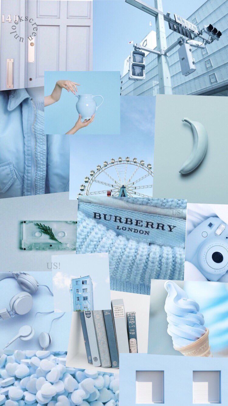 Aesthetic Blue Collage Wallpapers