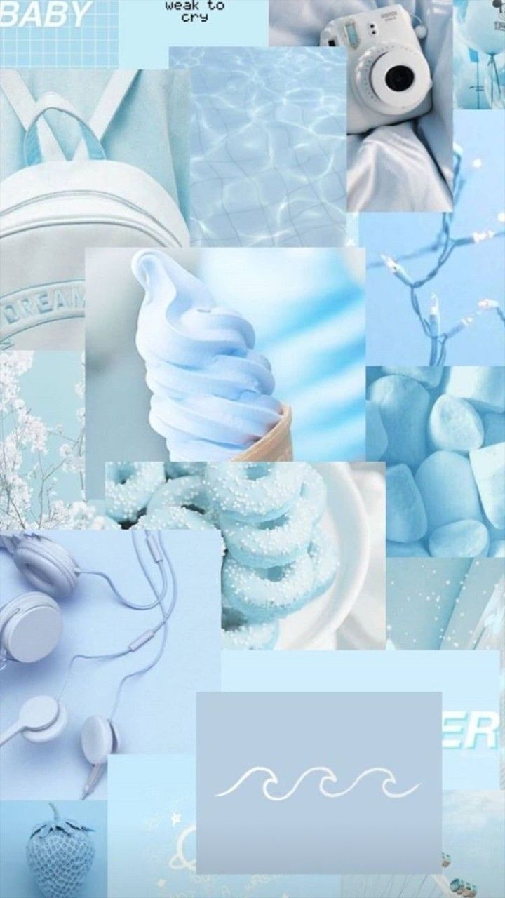 Aesthetic Blue Collage Wallpapers