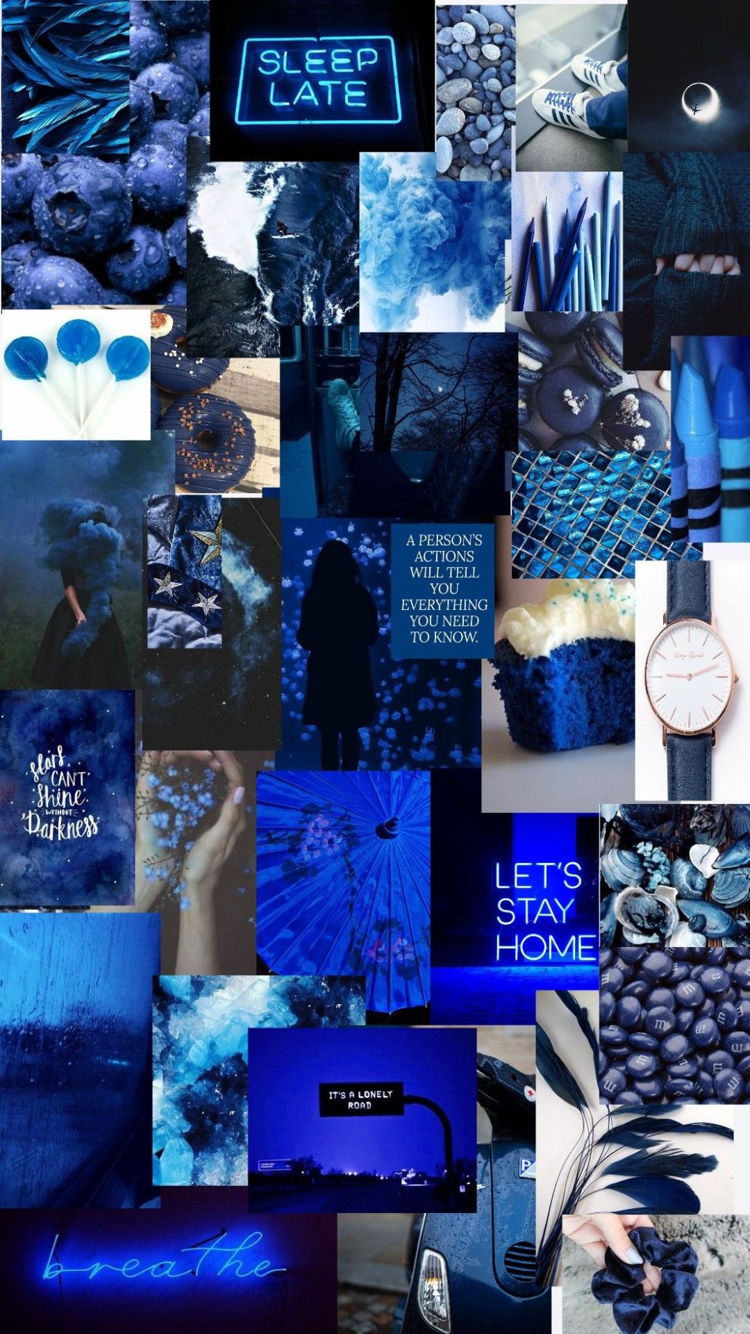 Aesthetic Blue Collage Wallpapers