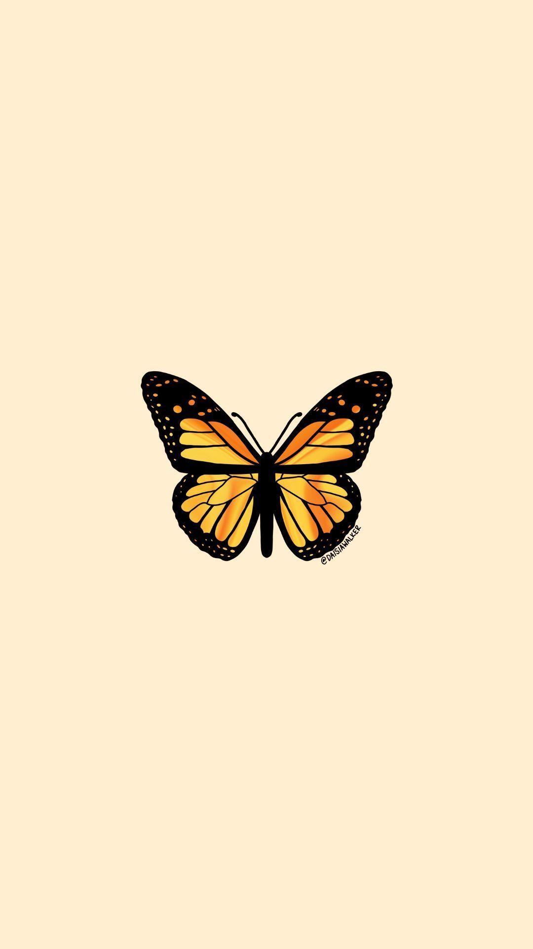 Aesthetic Orange Butterfly Wallpapers