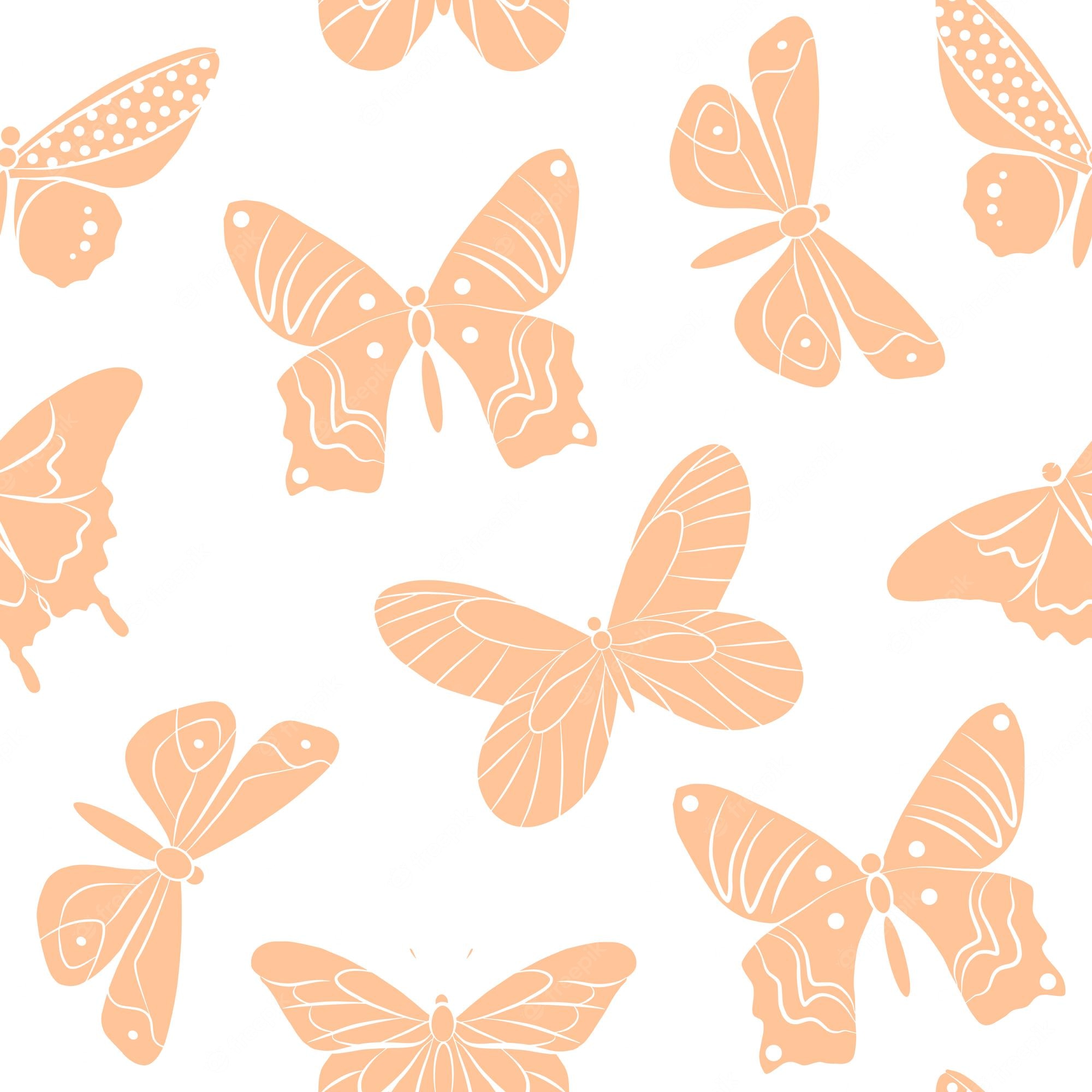 Aesthetic Orange Butterfly Wallpapers