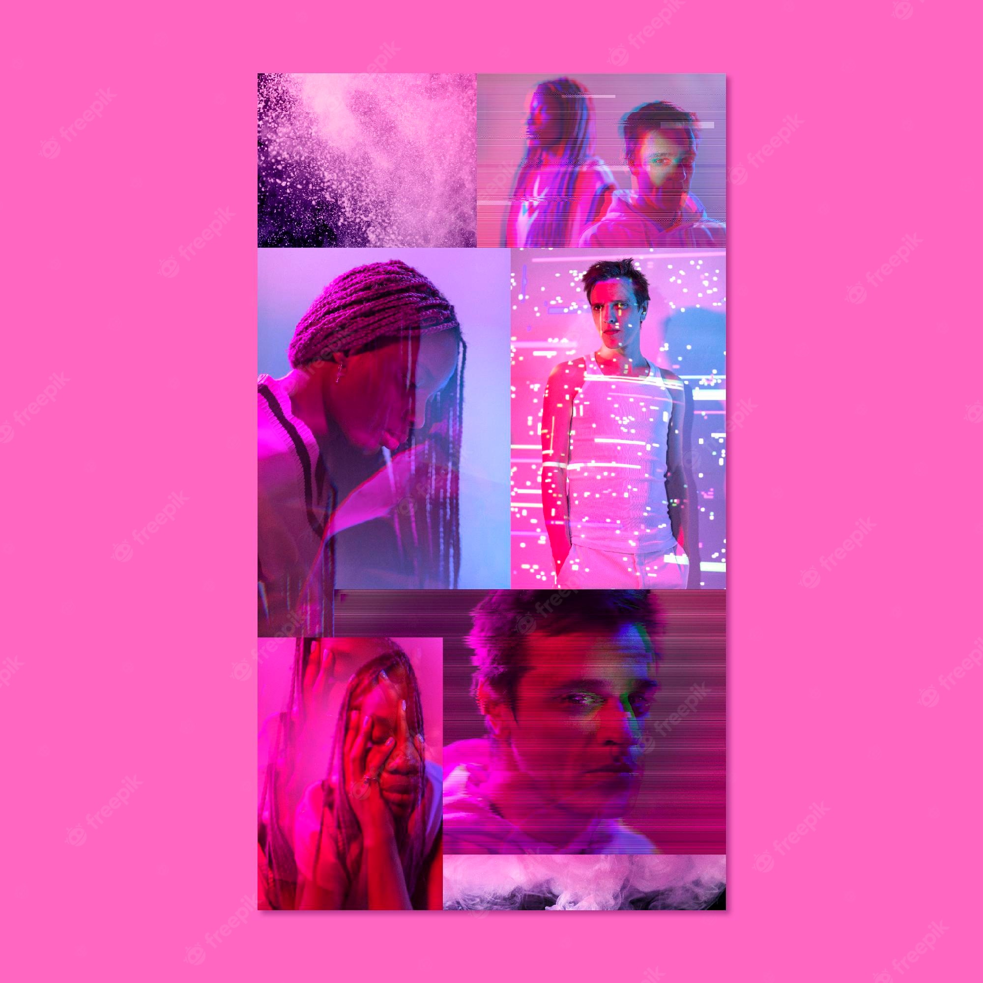 Aesthetic Pink Collage Wallpapers