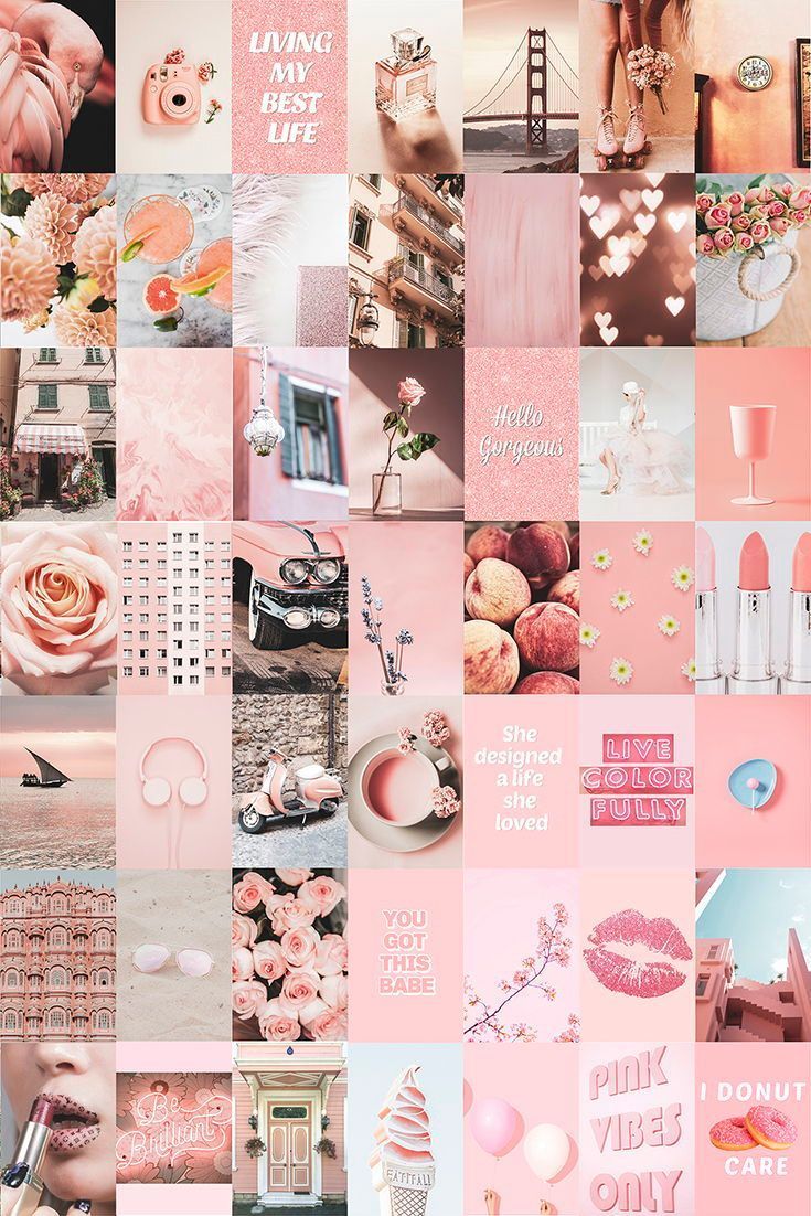 Aesthetic Pink Collage Wallpapers