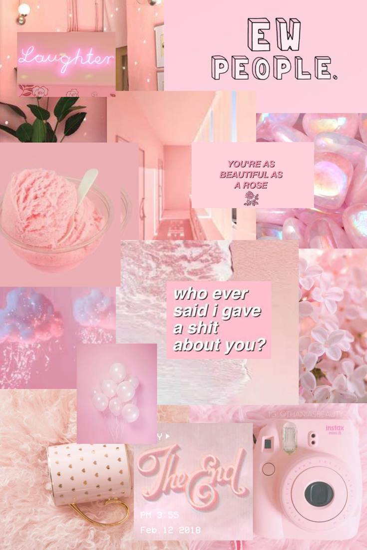 Aesthetic Pink Collage Wallpapers