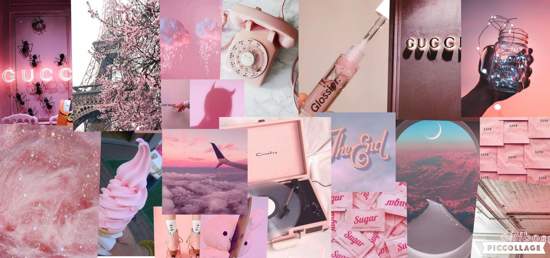 Aesthetic Pink Collage Pc Wallpapers