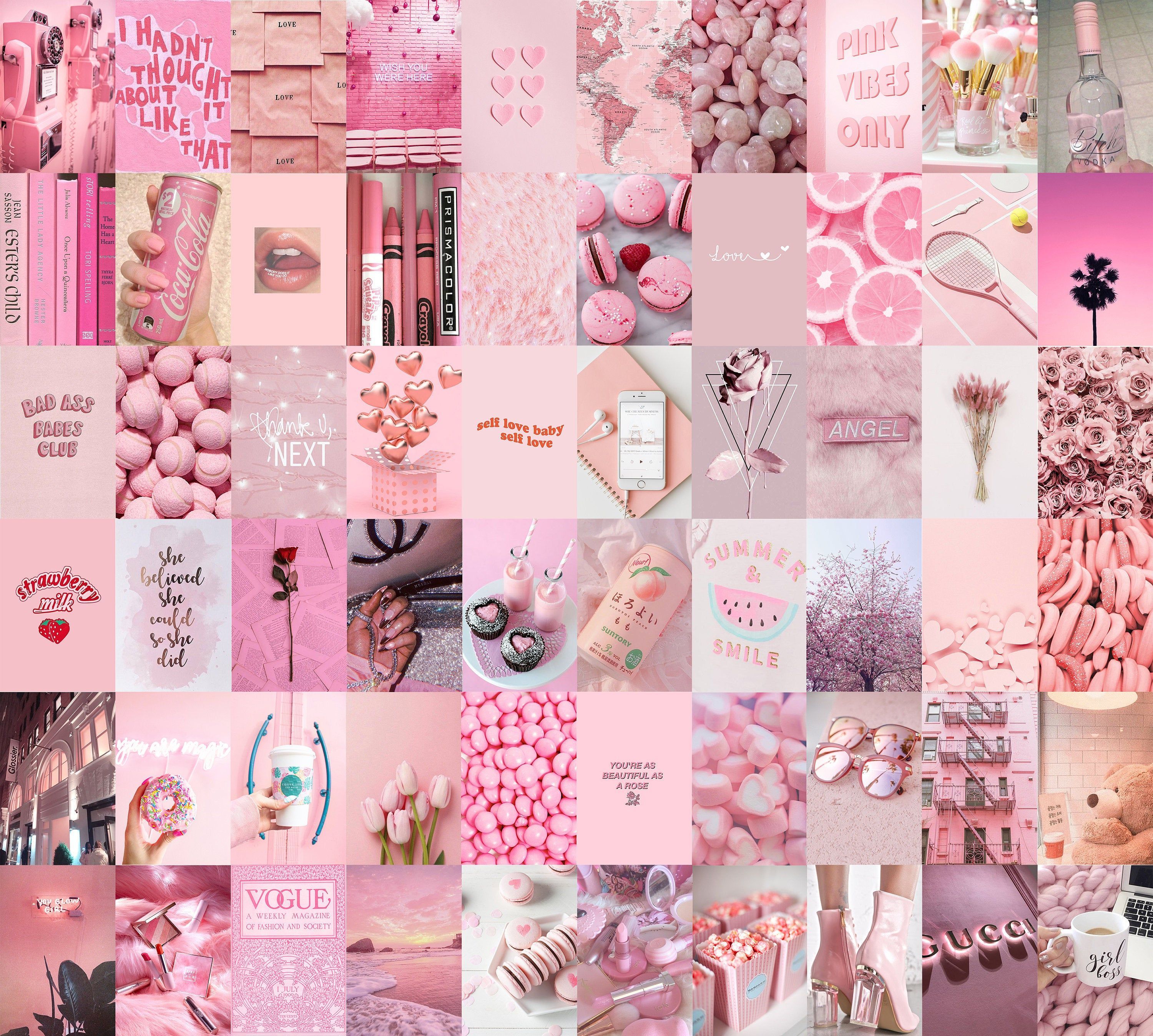 Aesthetic Pink Collage Pc Wallpapers