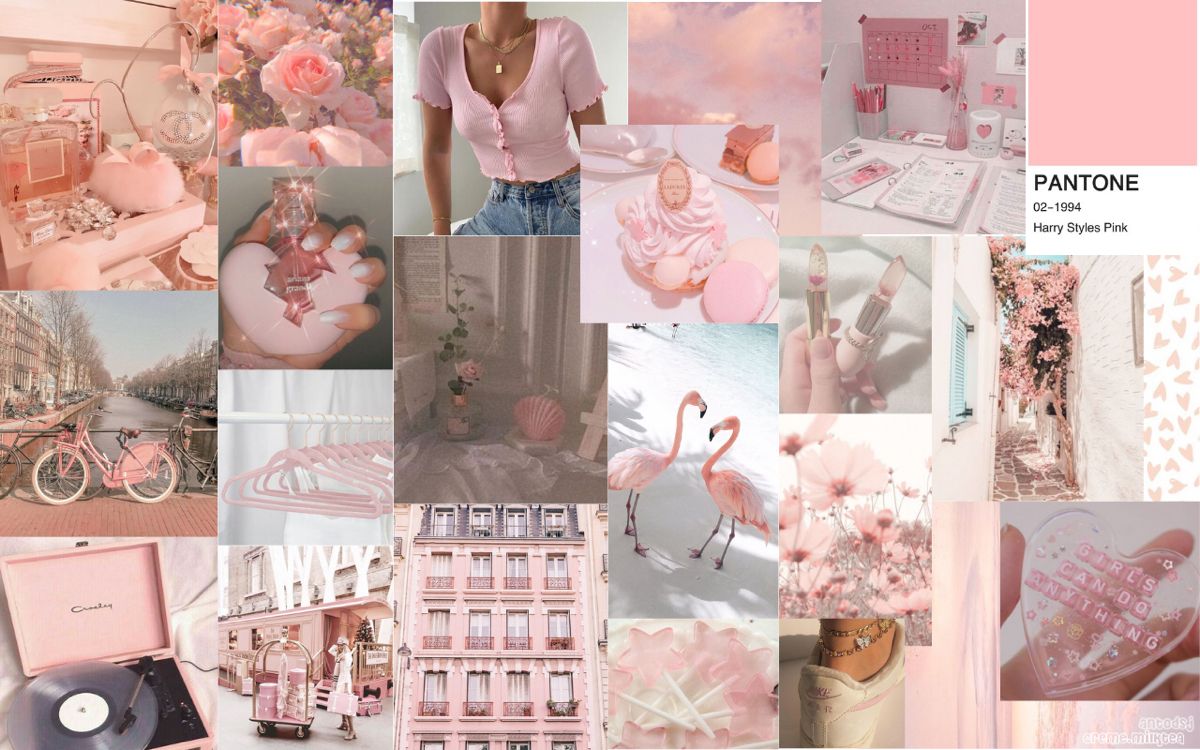 Aesthetic Pink Collage Pc Wallpapers