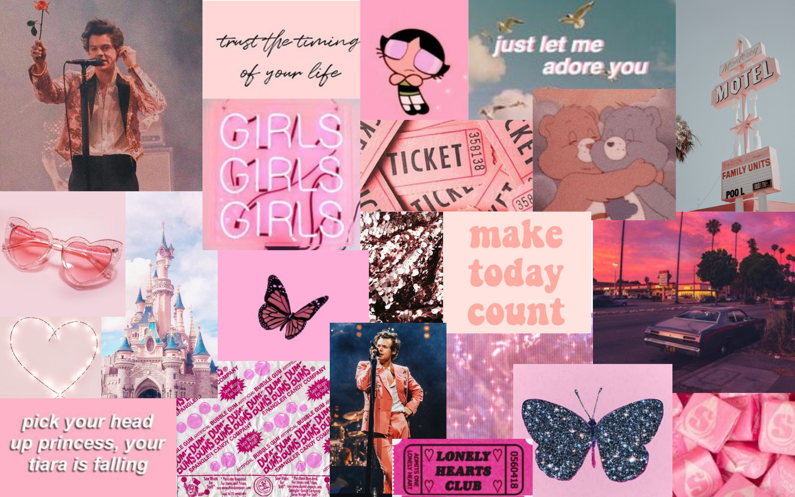 Aesthetic Pink Collage Pc Wallpapers