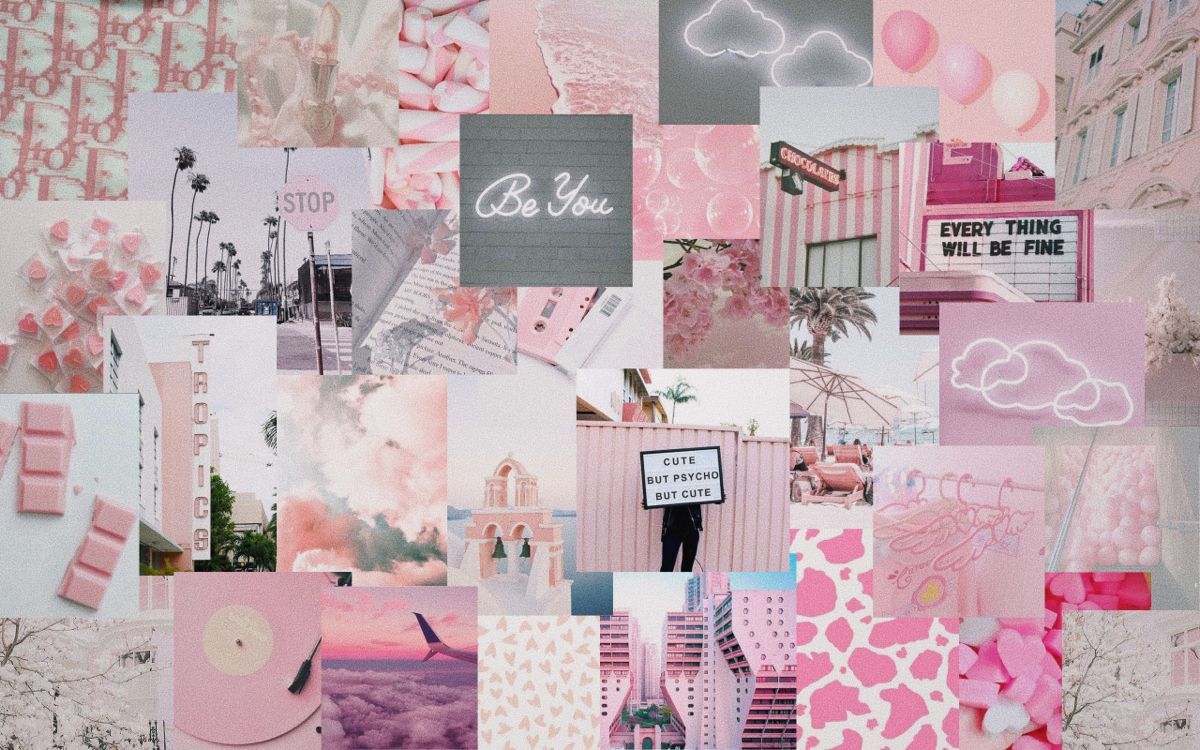 Aesthetic Pink Collage Pc Wallpapers