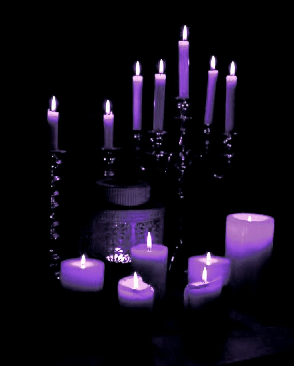 Aesthetic Purple Candles Wallpapers