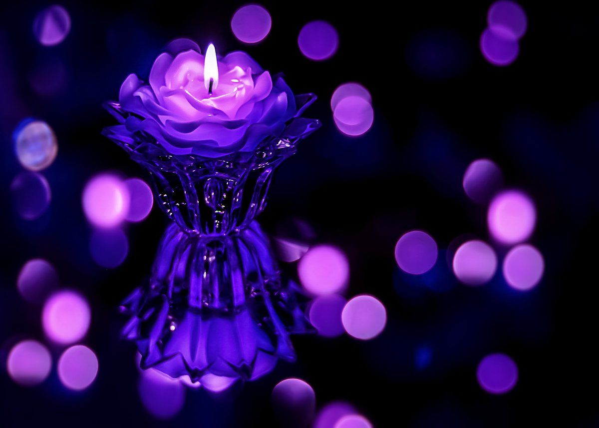 Aesthetic Purple Candles Wallpapers