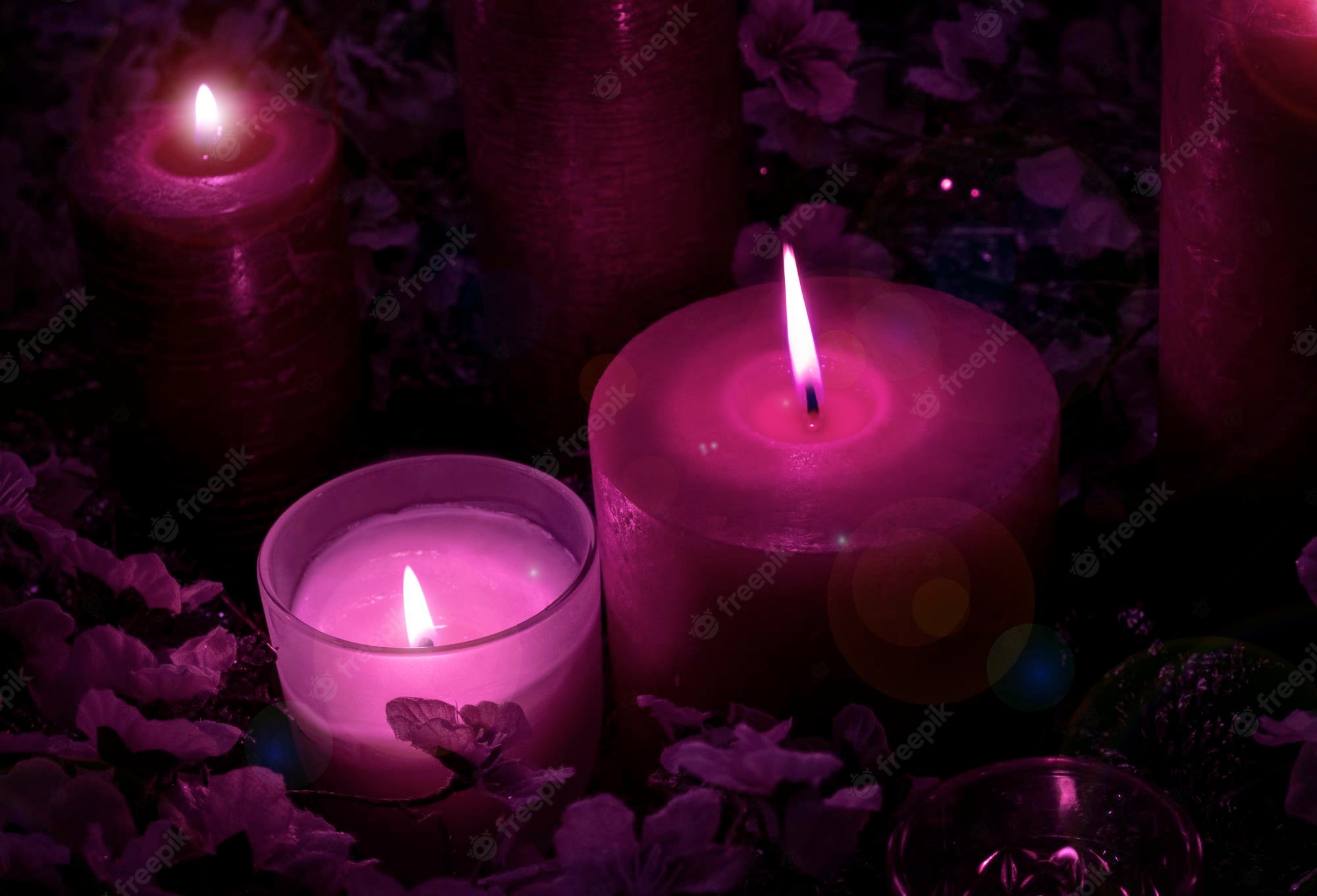 Aesthetic Purple Candles Wallpapers