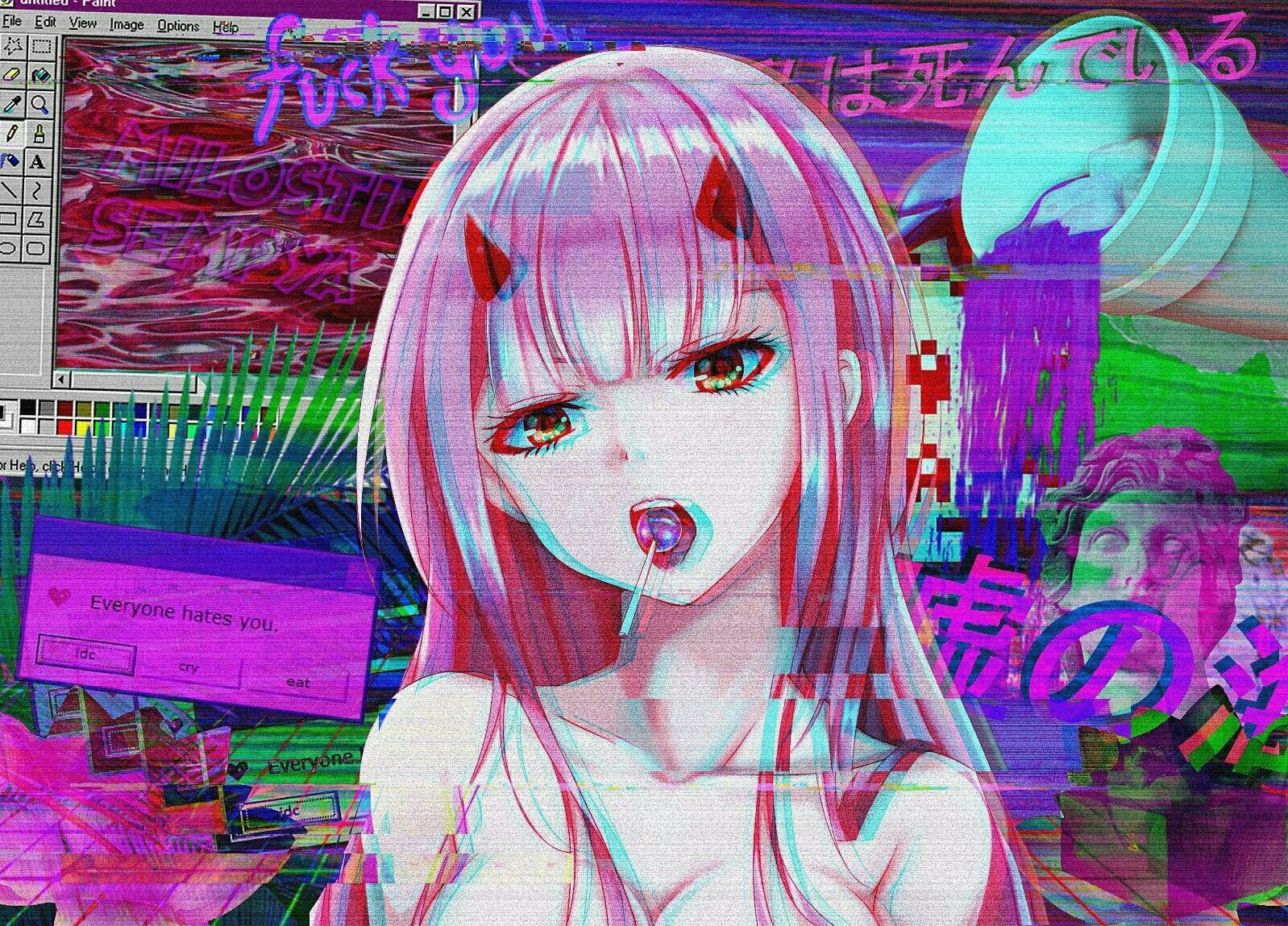 Aesthetic Vaporwave Girl Wallpapers