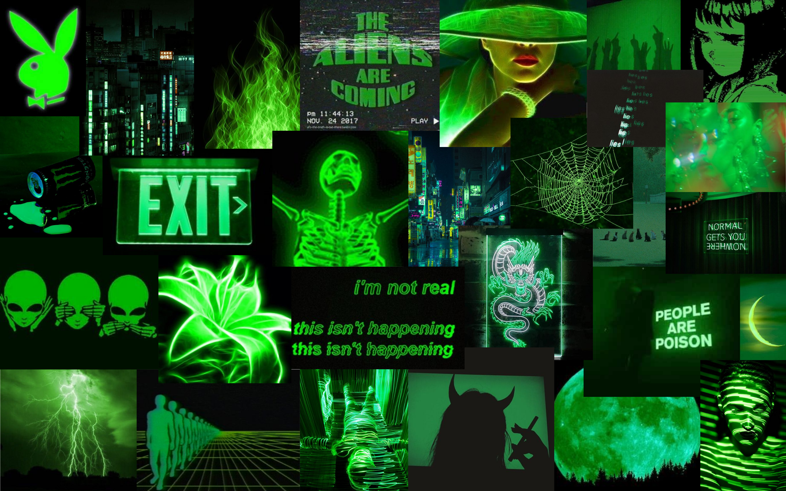 Aesthetics Green Neon Wallpapers