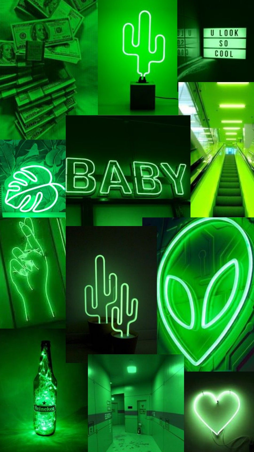 Aesthetics Green Neon Wallpapers