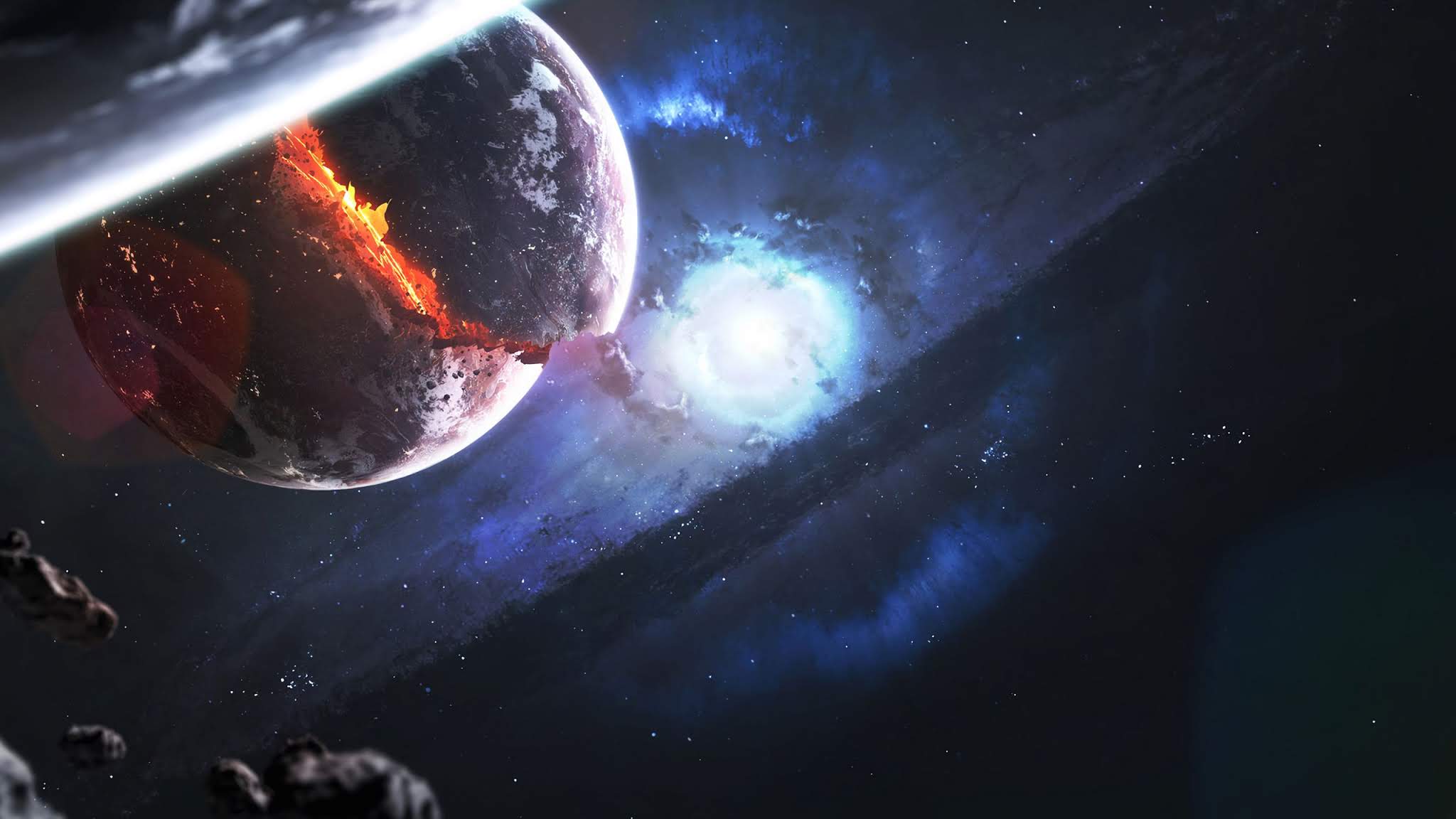 Asteroid Planet Explosion Wallpapers