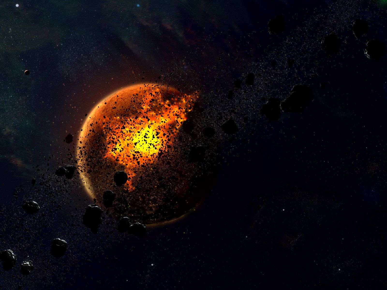 Asteroid Planet Explosion Wallpapers