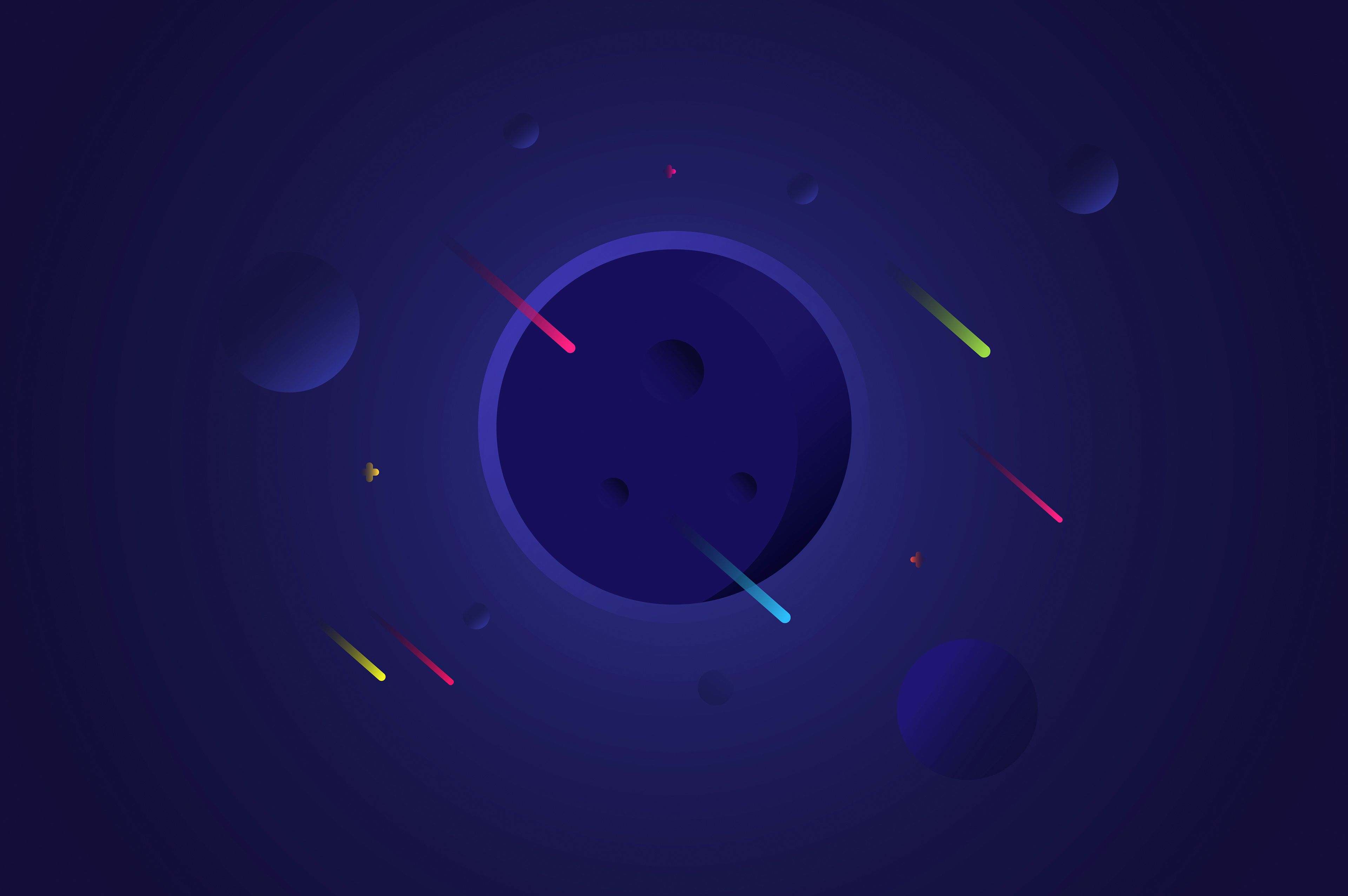 Planet Minimal Art Wallpapers