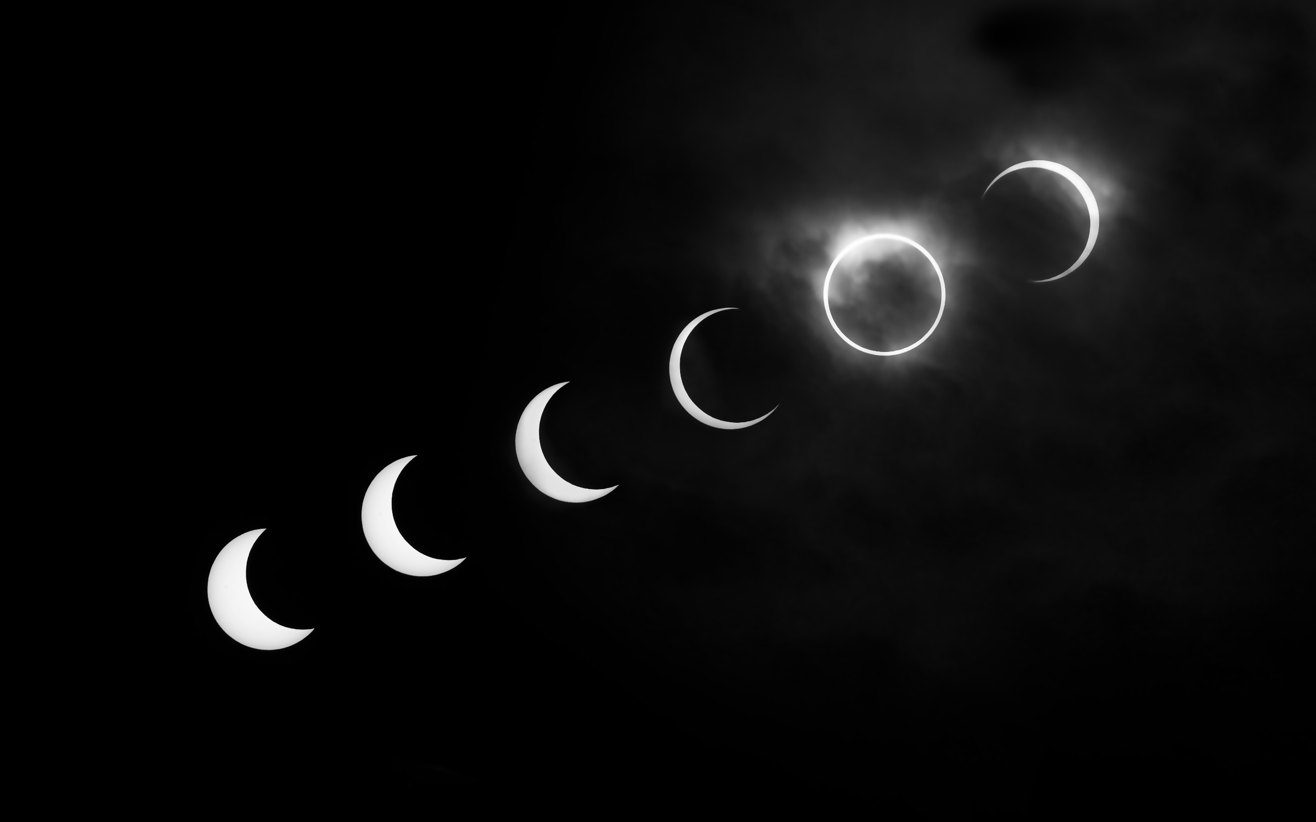Solar Eclipse Monochrome Wallpapers