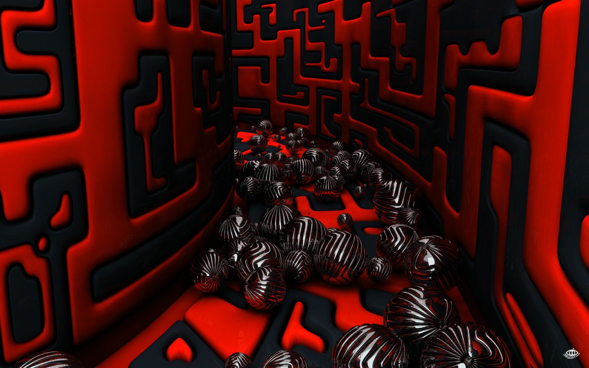 3D Black Red Wallpapers