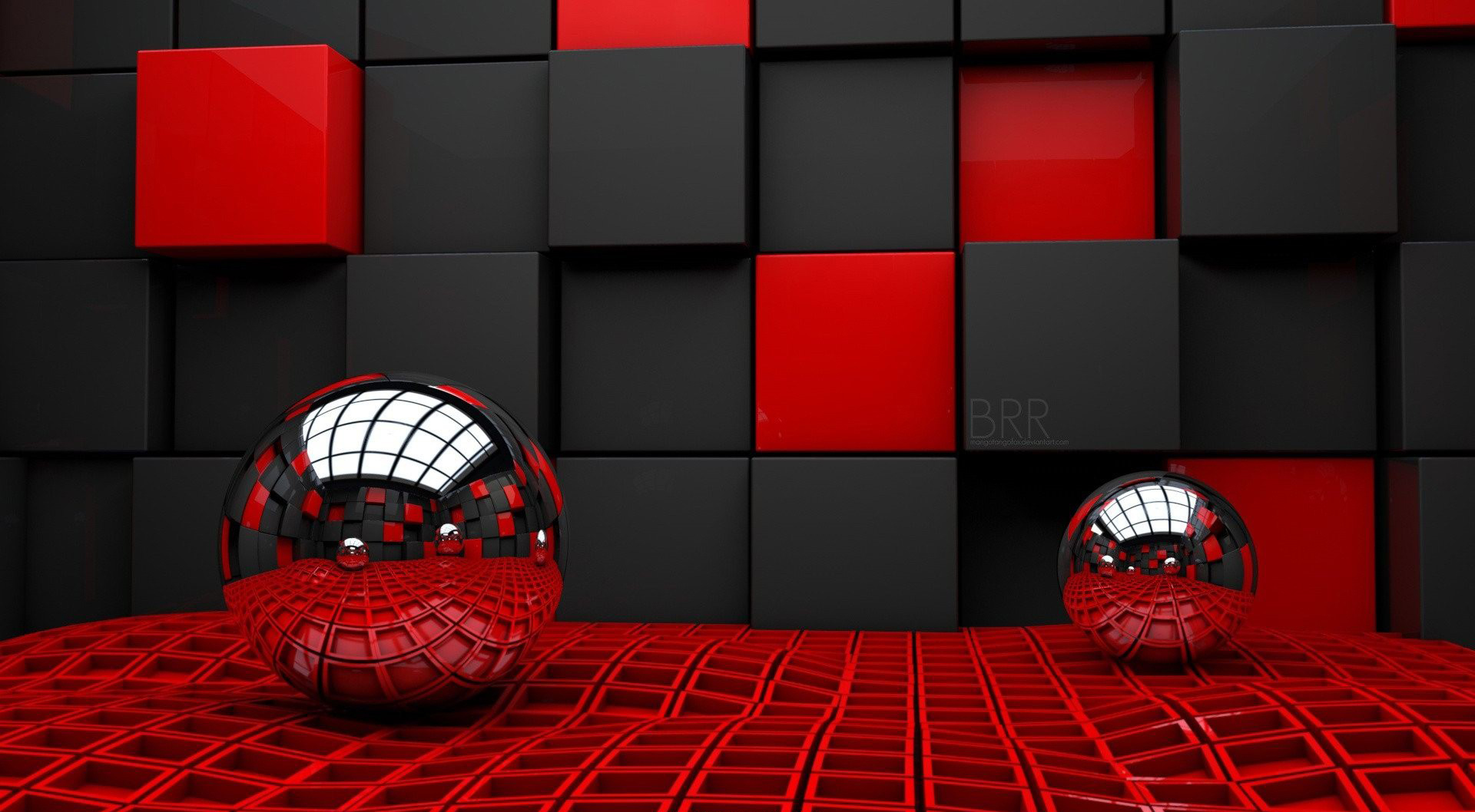 3D Black Red Wallpapers