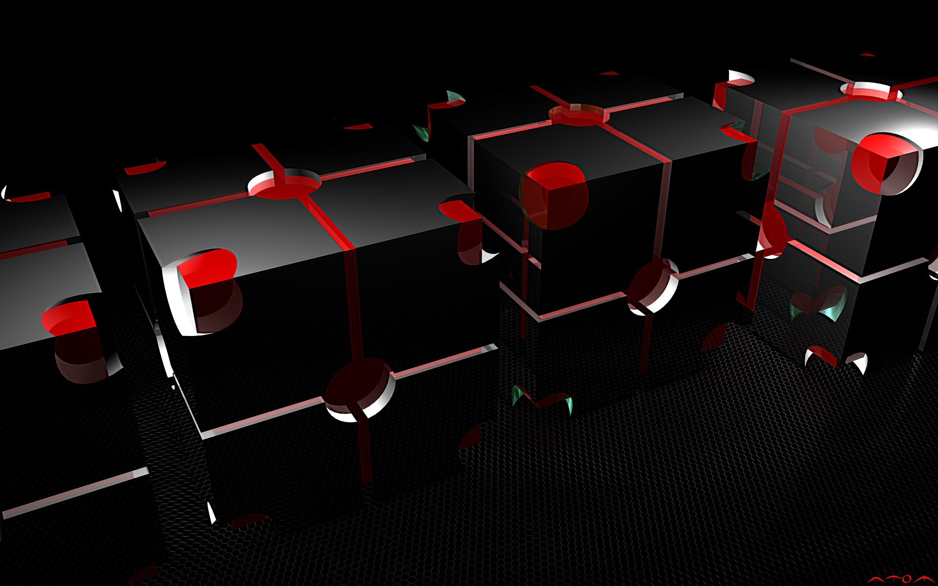 3D Black Red Wallpapers