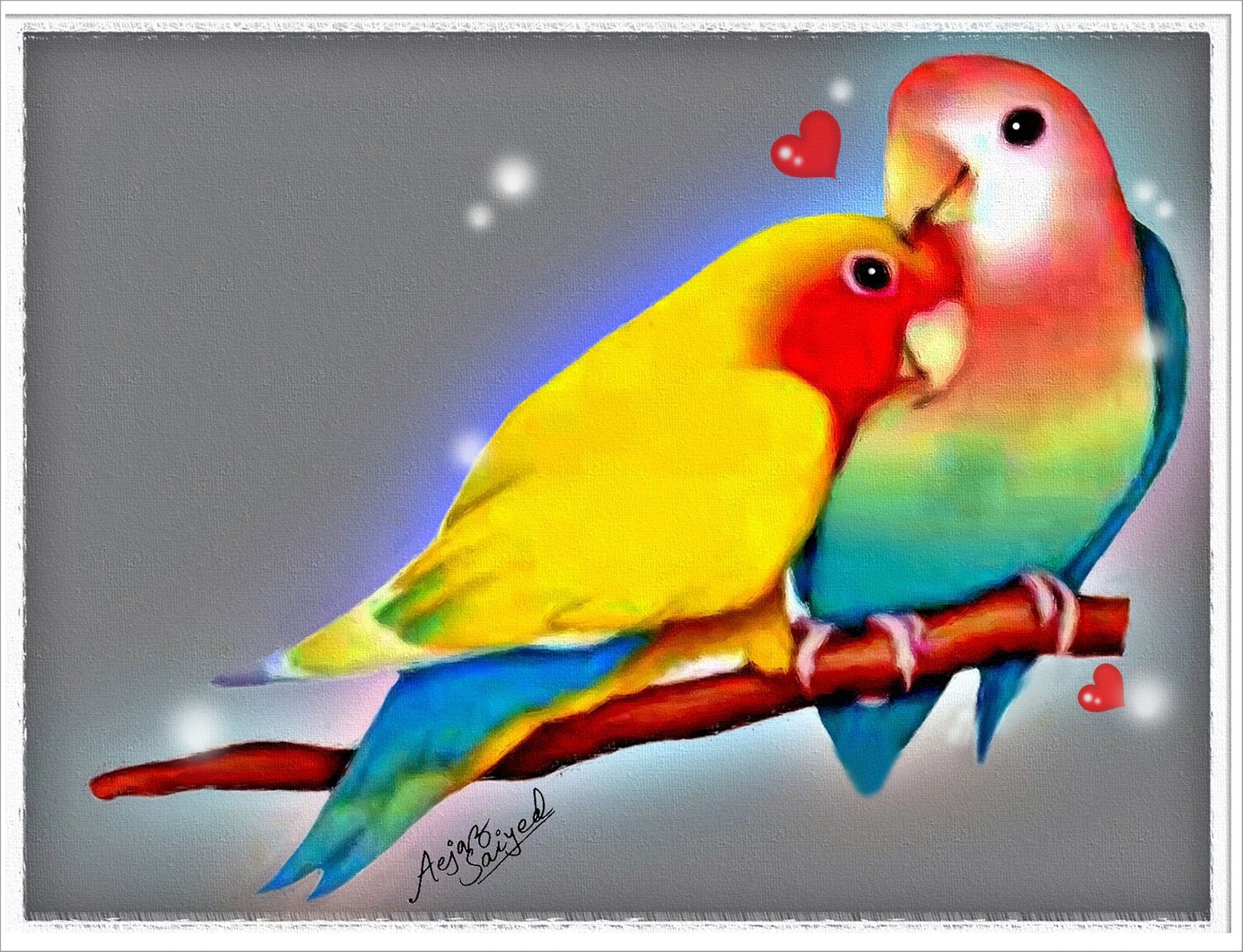 3D Love Birds Wallpapers