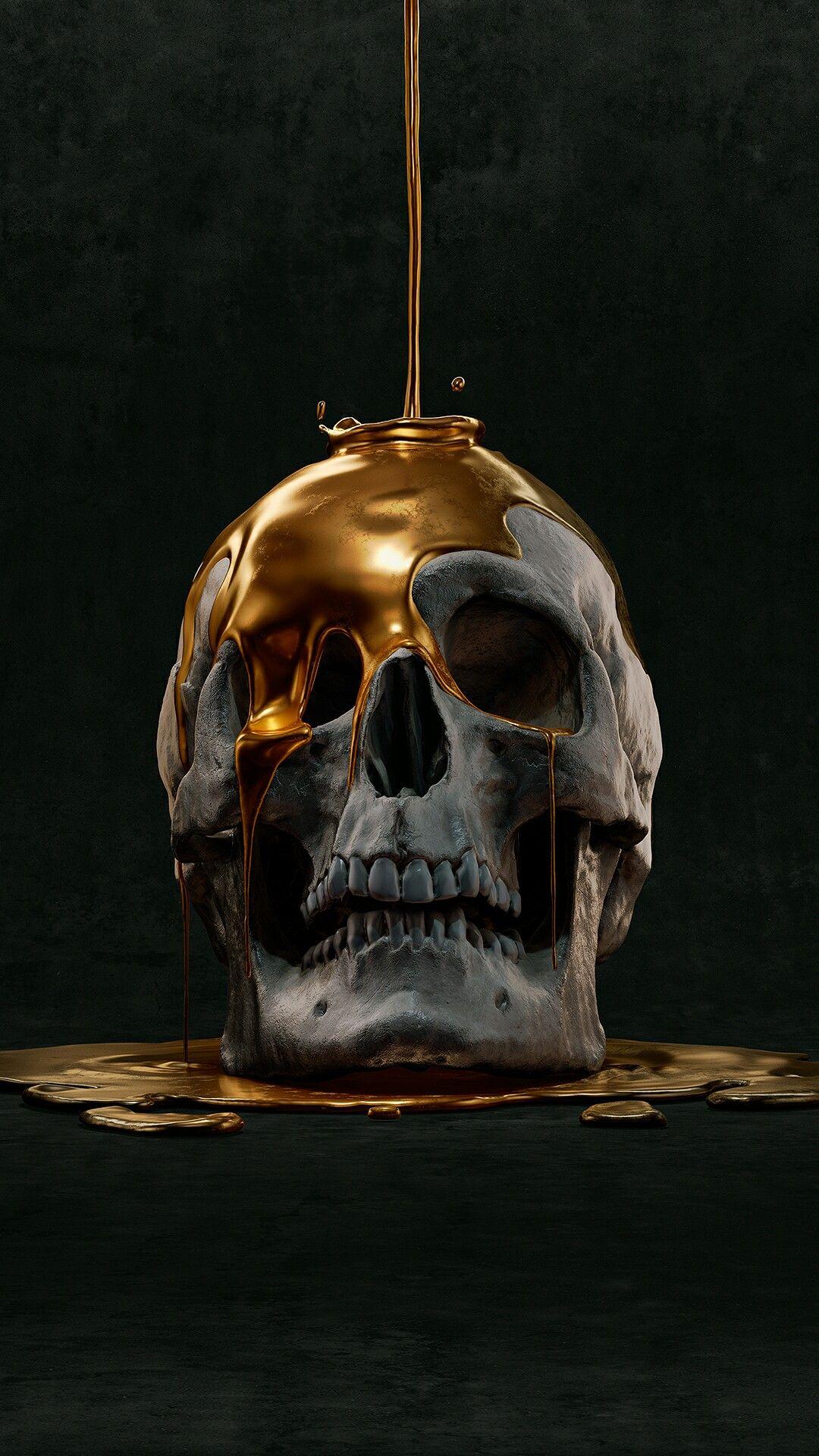 4K Gold Skull Wallpapers
