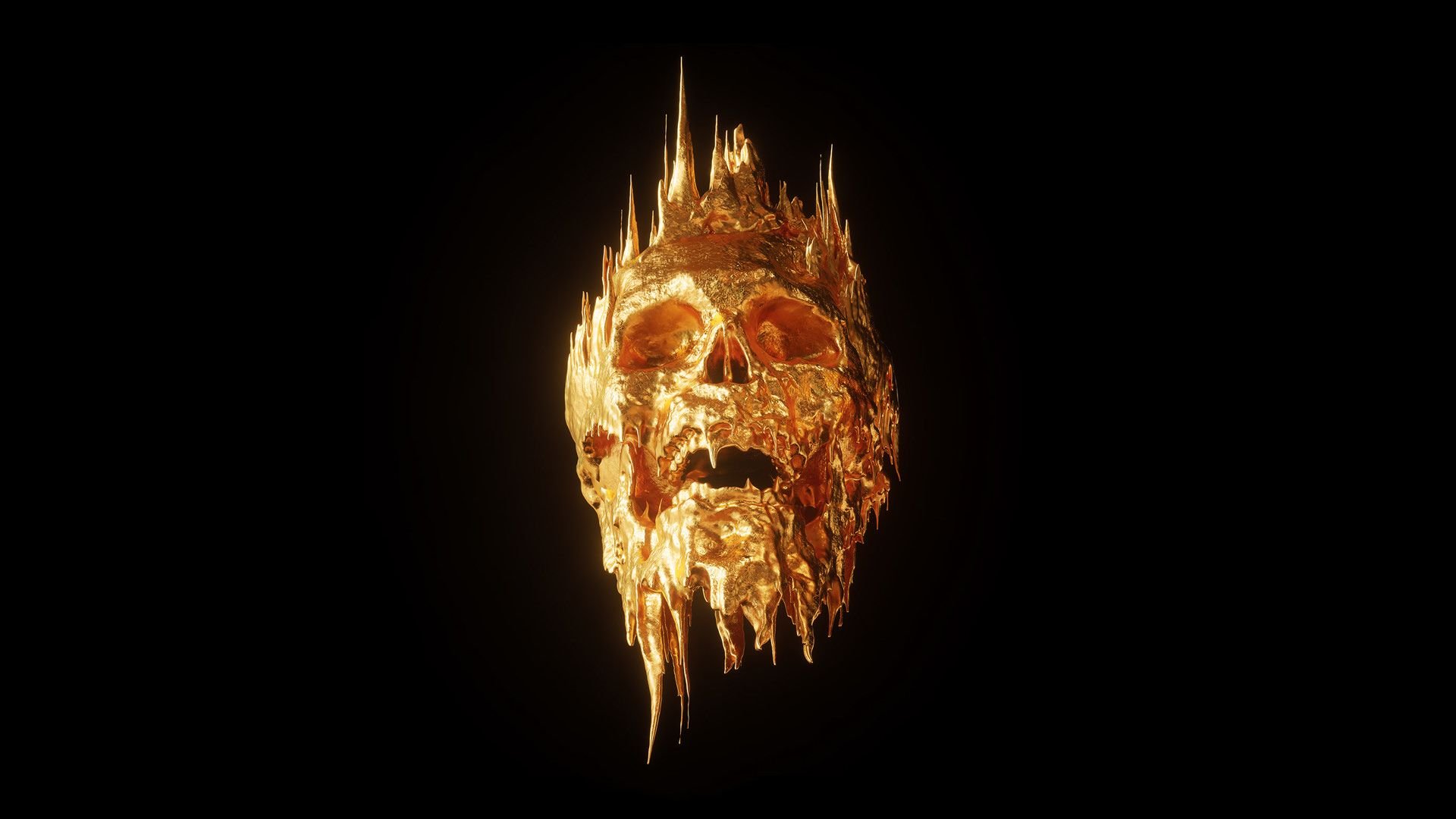 4K Gold Skull Wallpapers