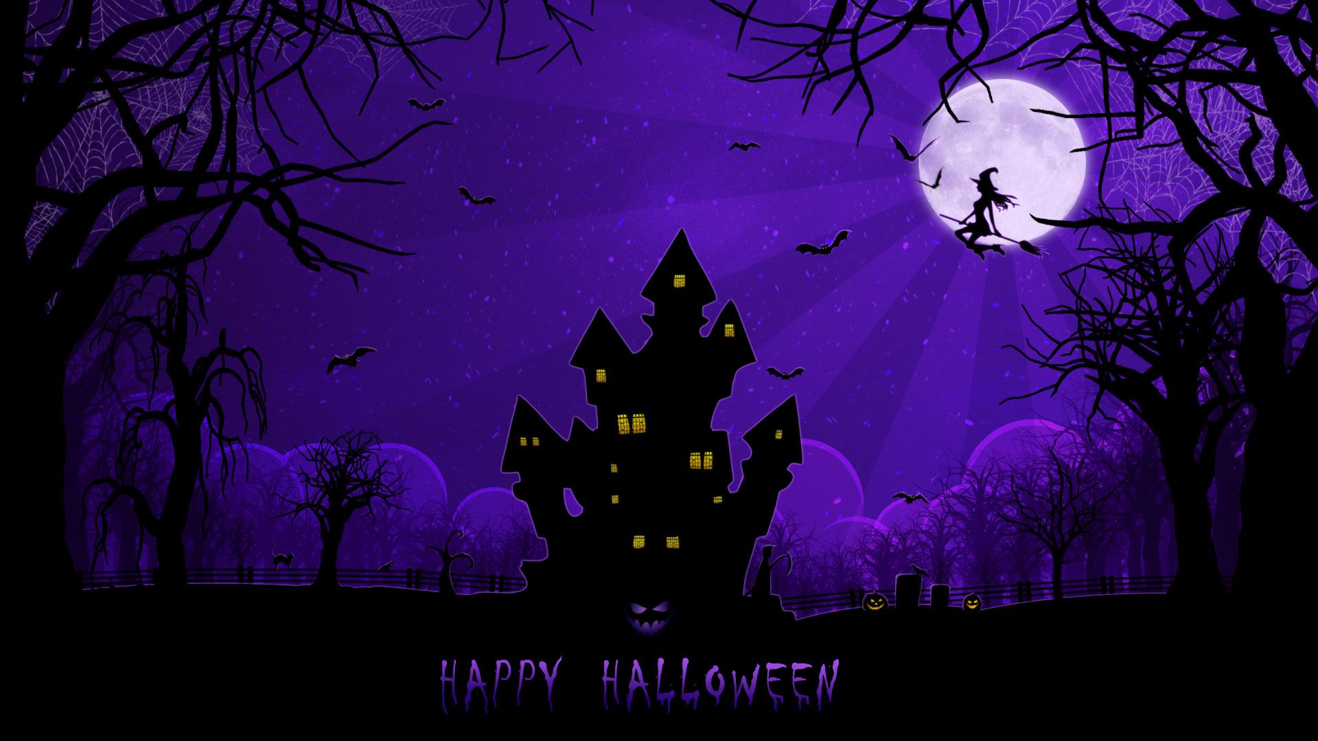 A Halloween Pixel House Wallpapers