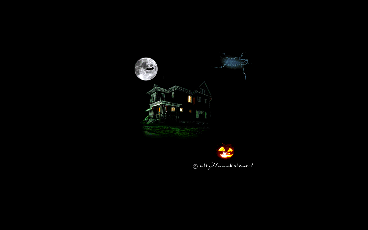 A Halloween Pixel House Wallpapers